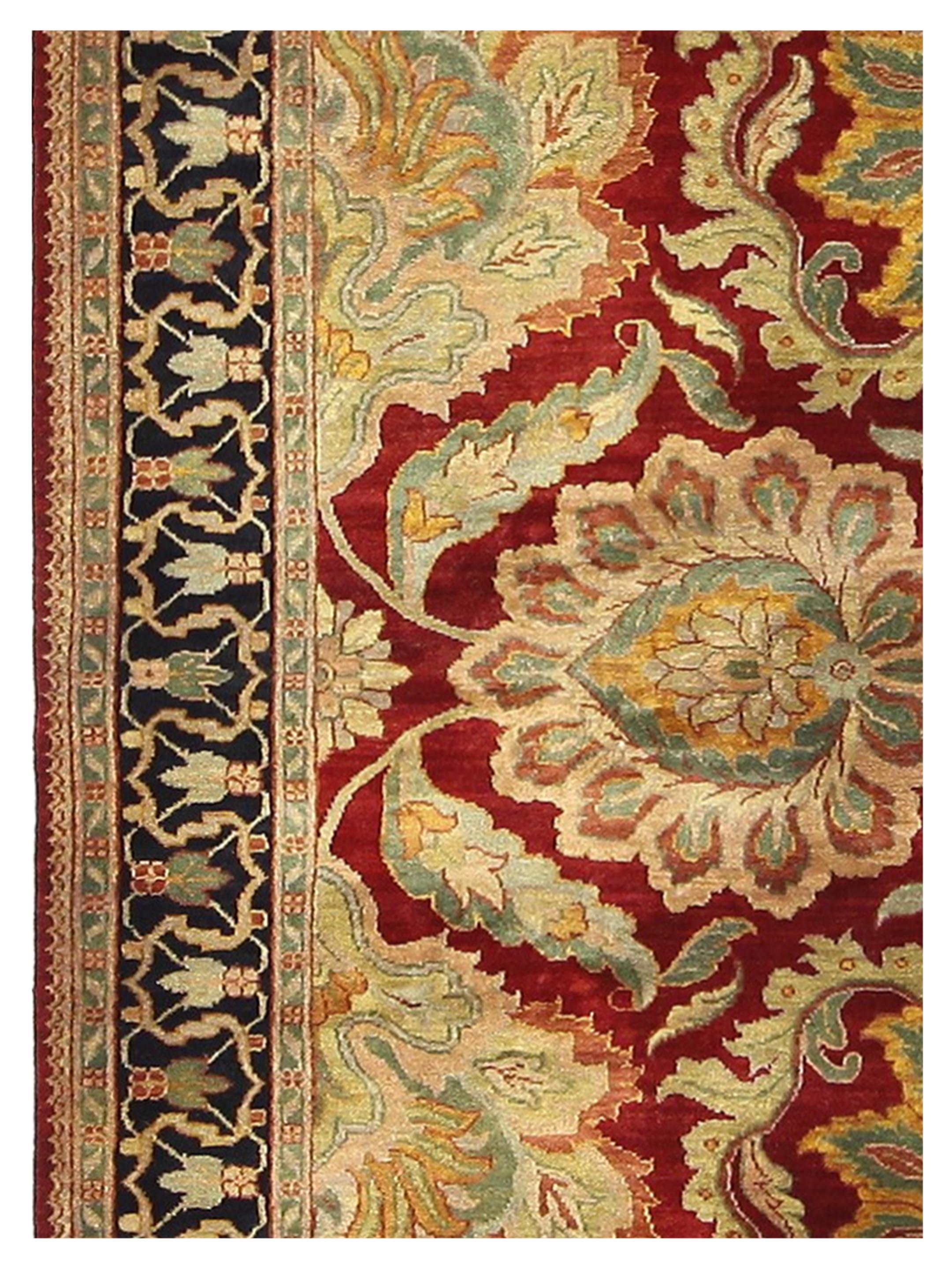 Agra Hand Knotted Red 6x9 - Image 4 of 5