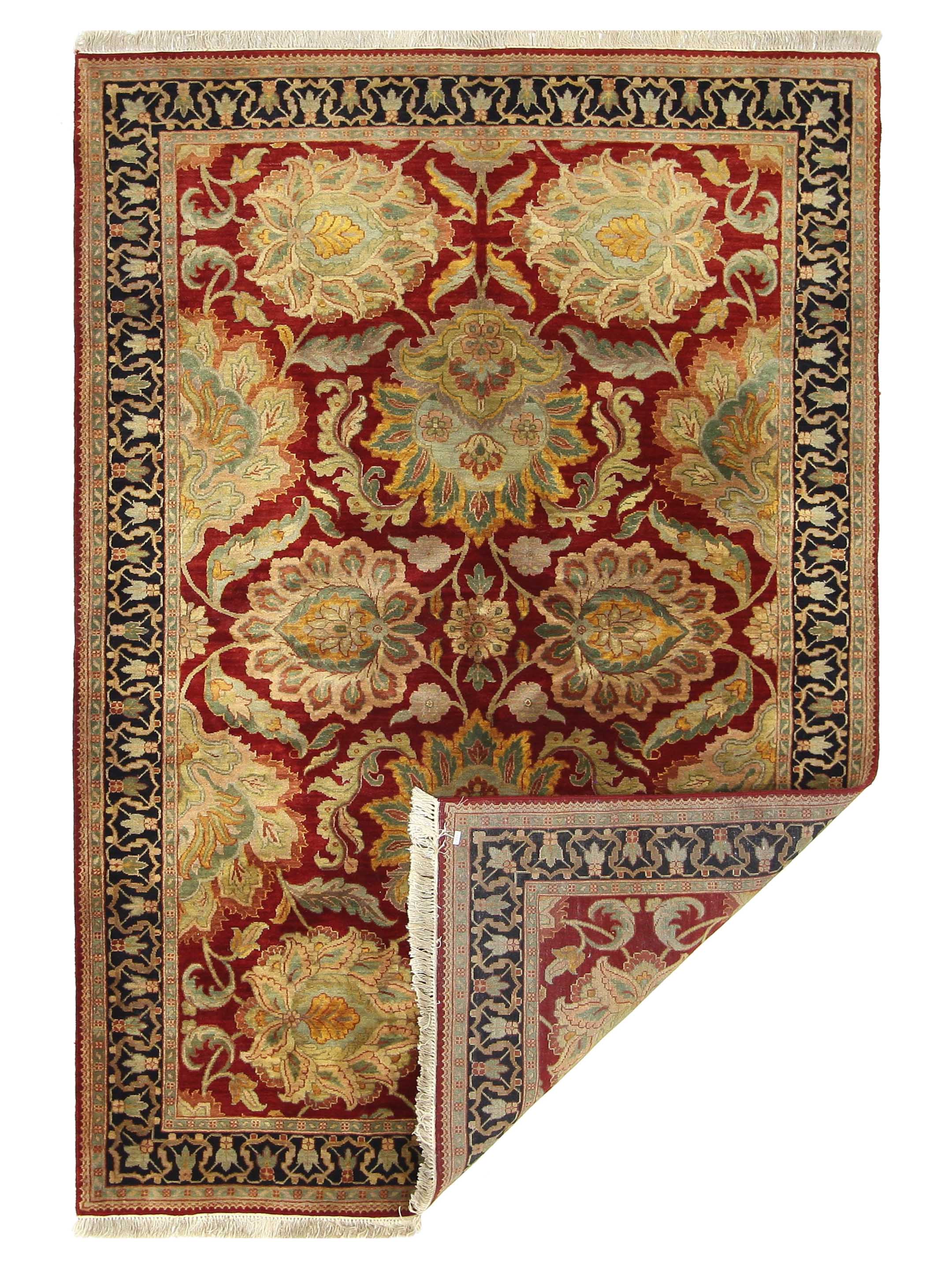 Agra Hand Knotted Red 6x9 - Image 5 of 5