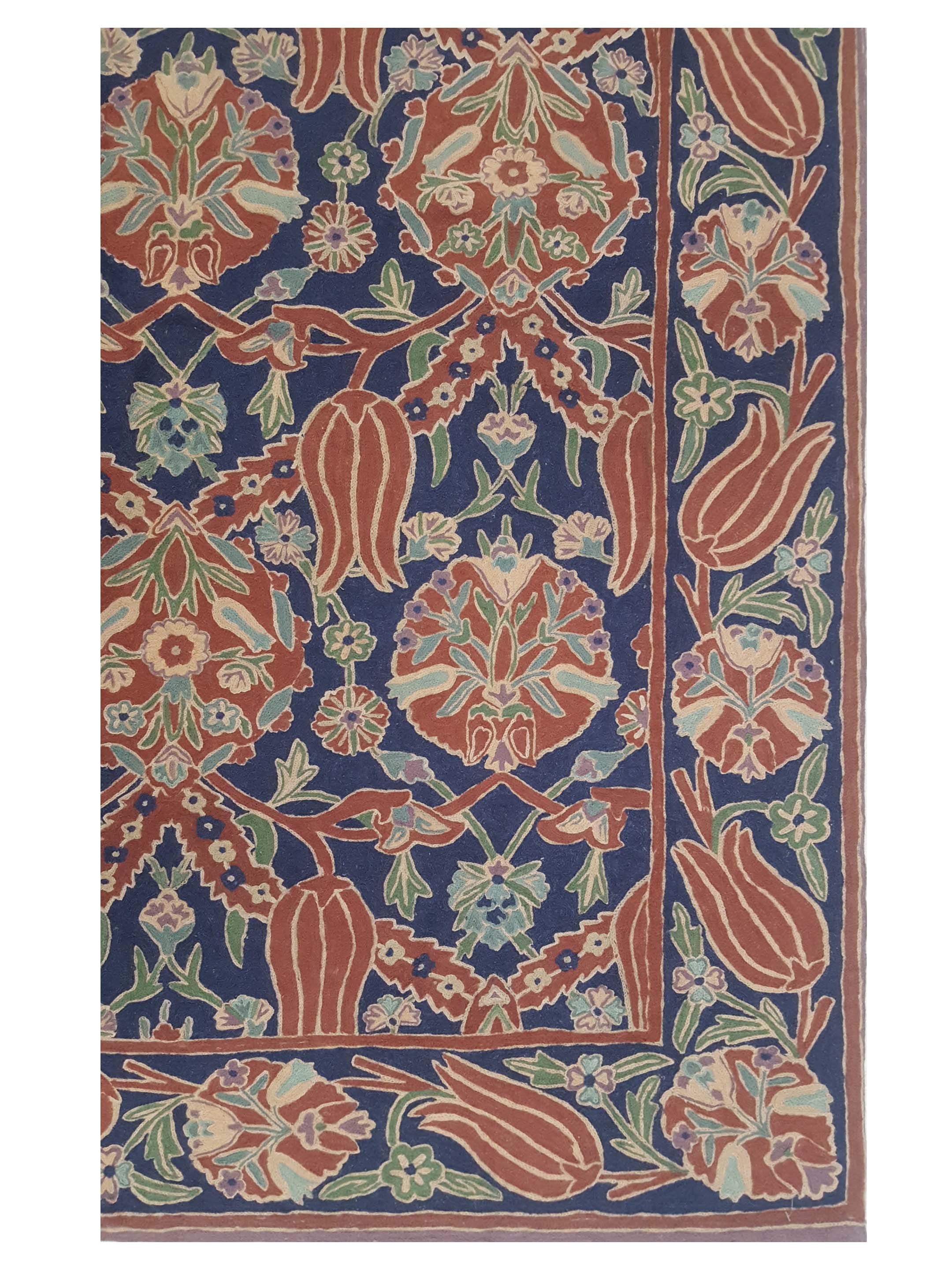 Chainstich Flatweave Navy 9x12 - Image 3 of 5