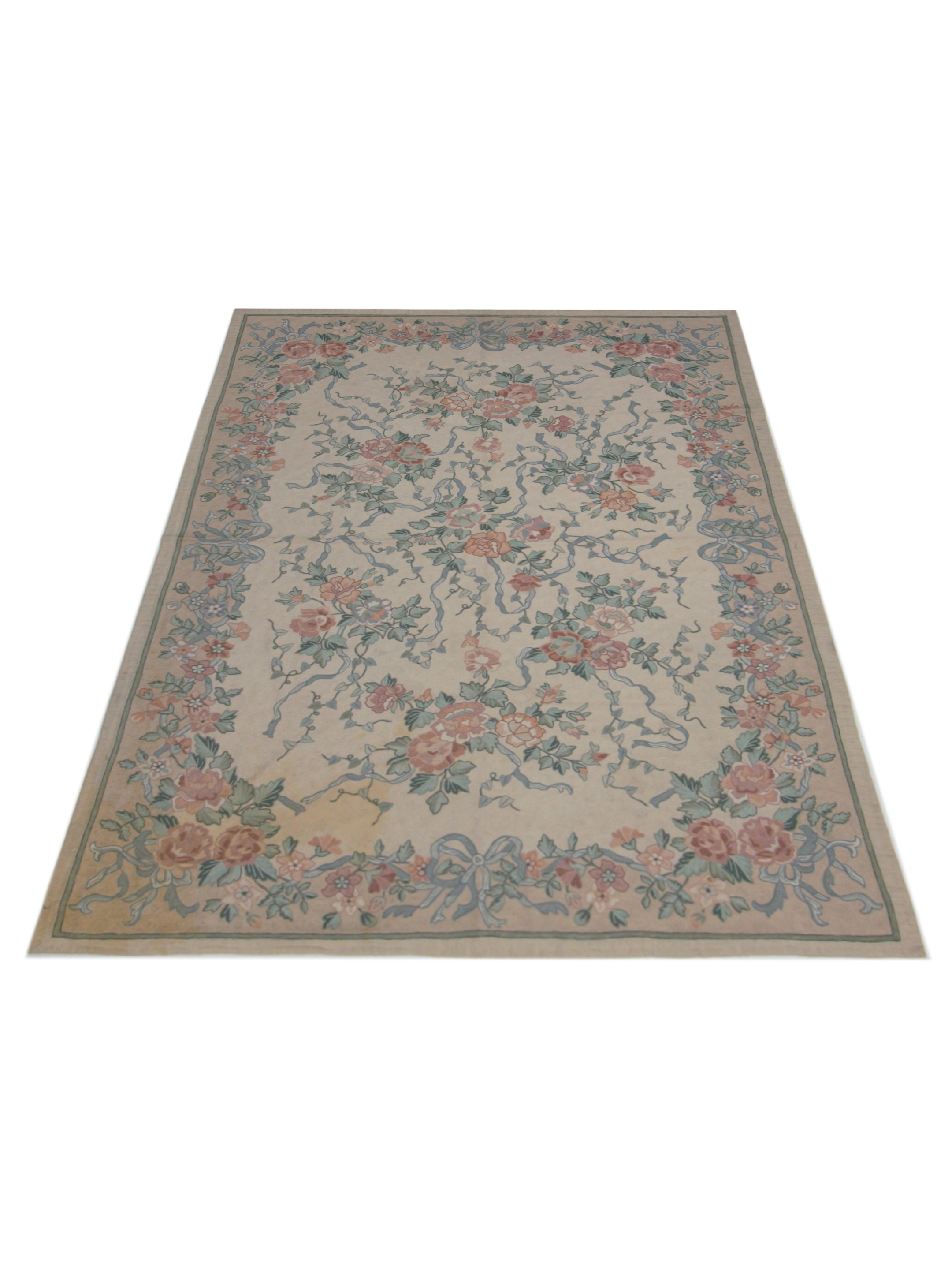 Chainstich Flatweave Ivory 6x9 - Image 2 of 5
