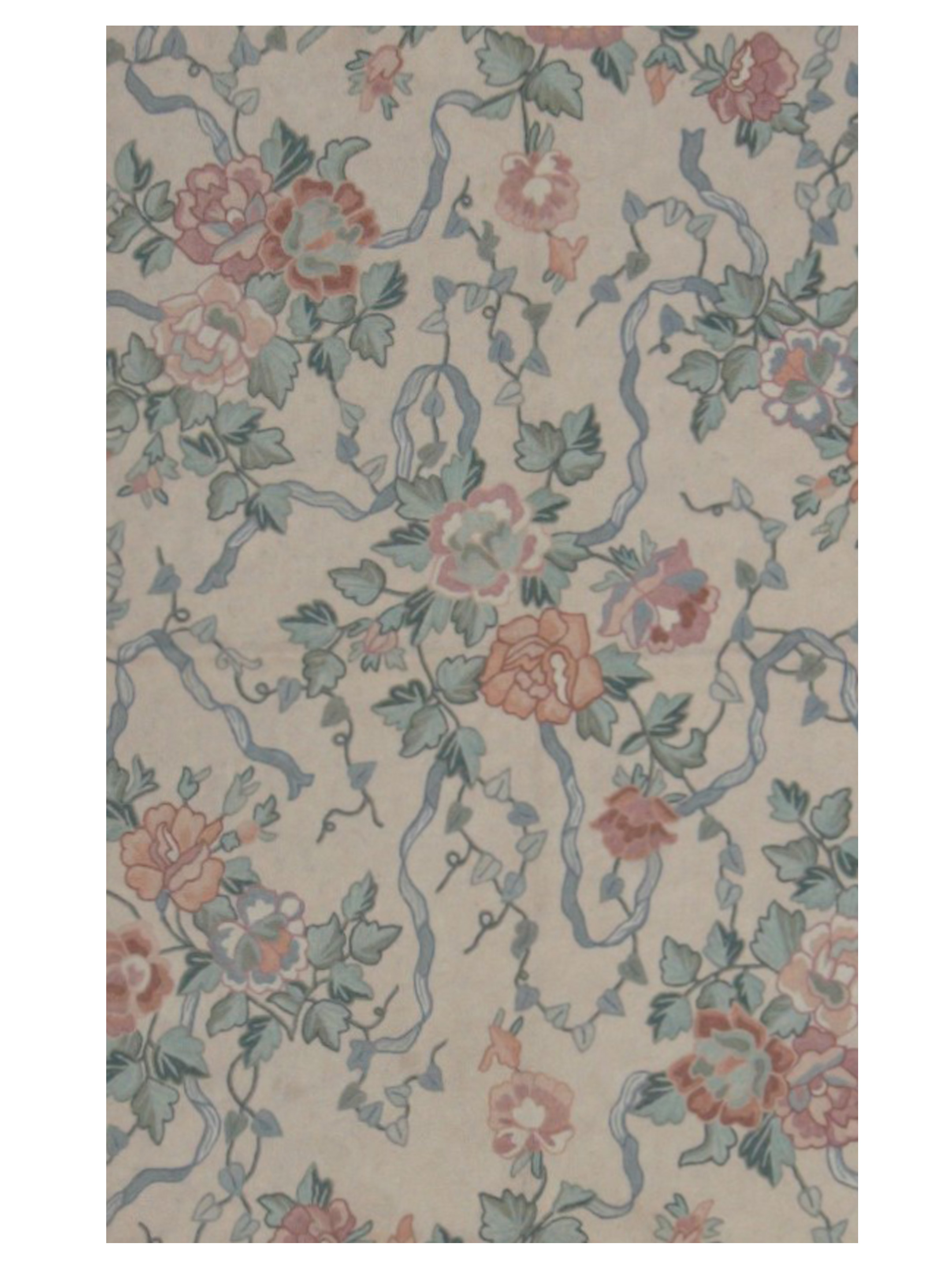 Chainstich Flatweave Ivory 6x9 - Image 4 of 5