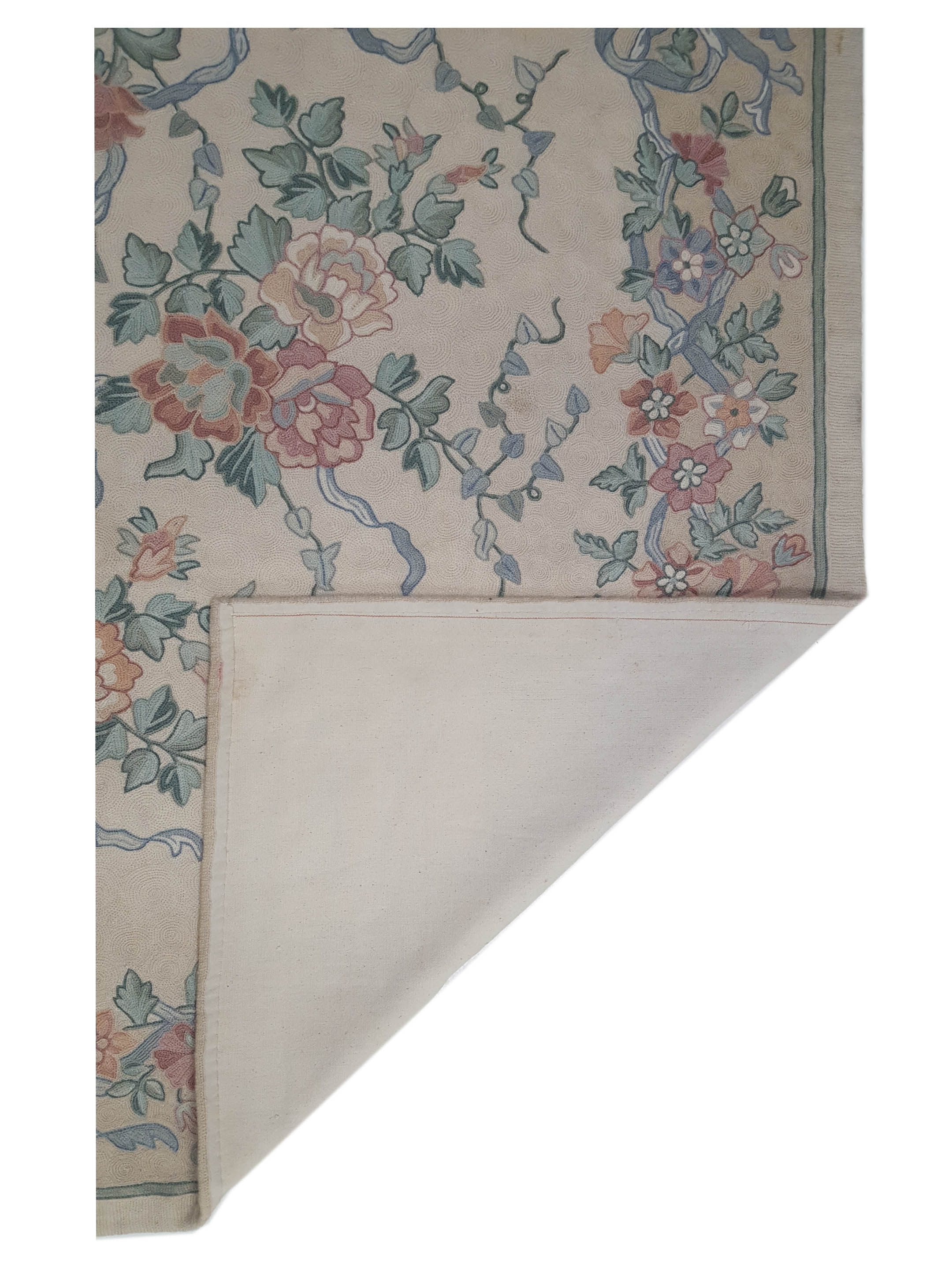 Chainstich Flatweave Ivory 6x9 - Image 5 of 5
