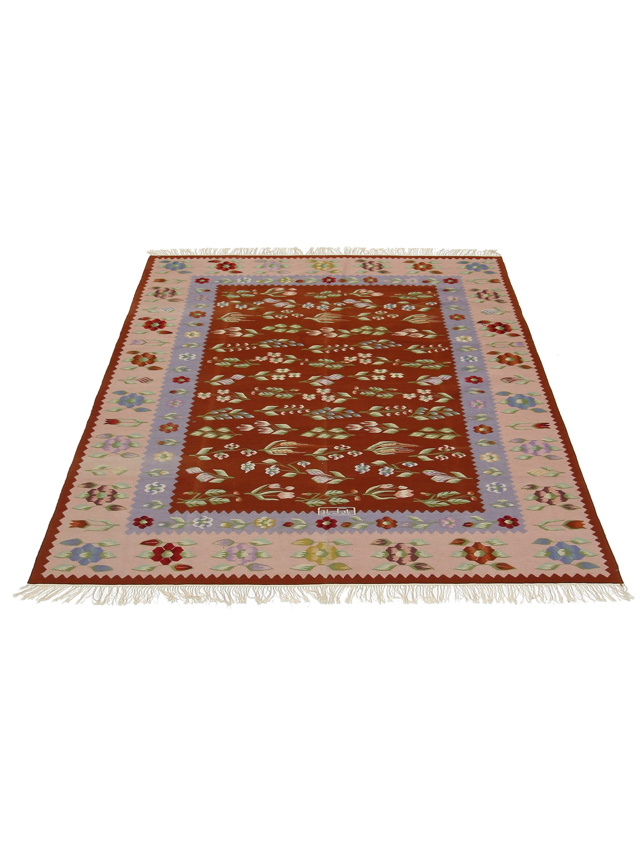 Kilim Hand Woven Rust 8x10 - Image 2 of 7