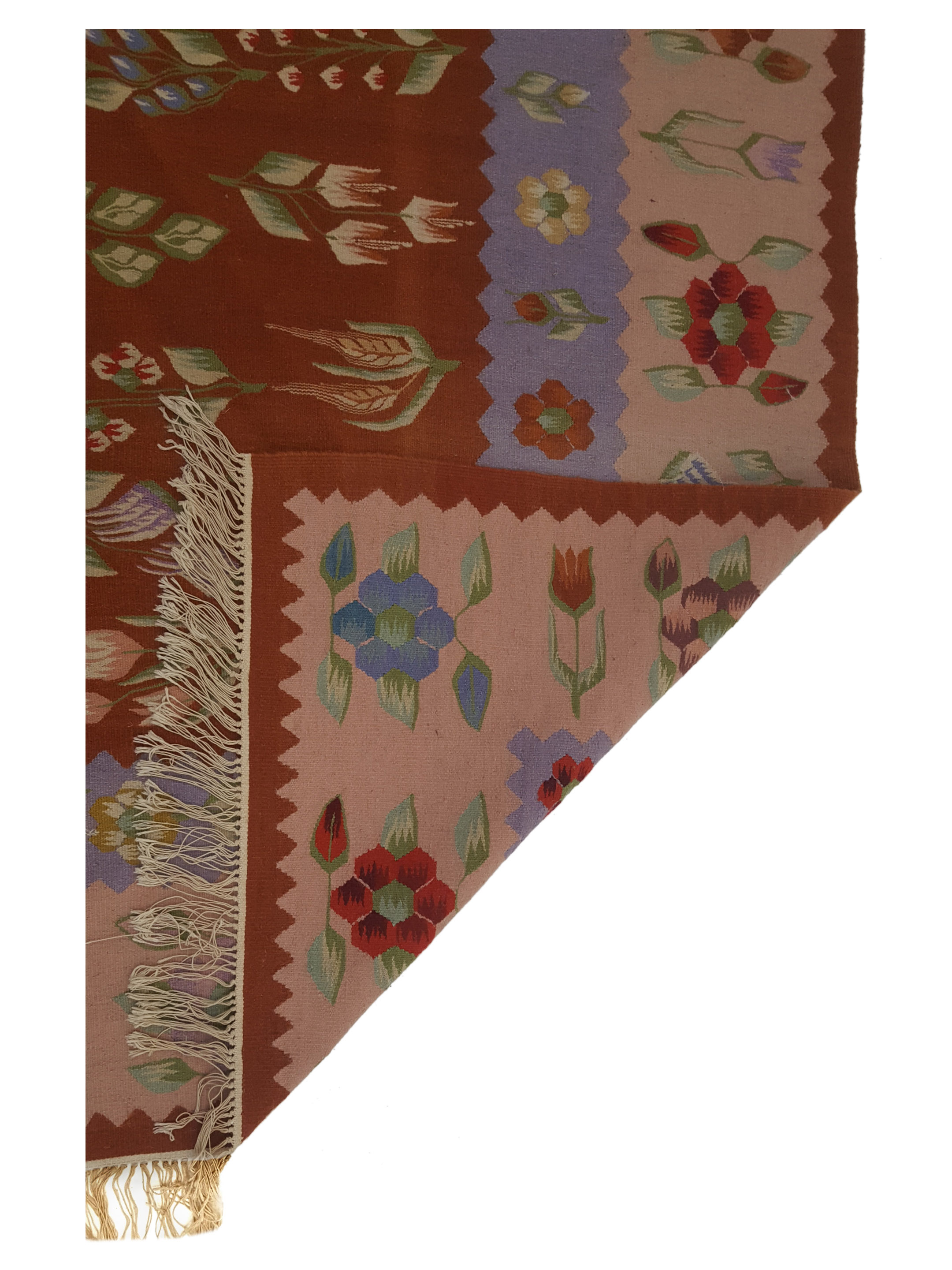 Kilim Hand Woven Rust 8x10 - Image 7 of 7