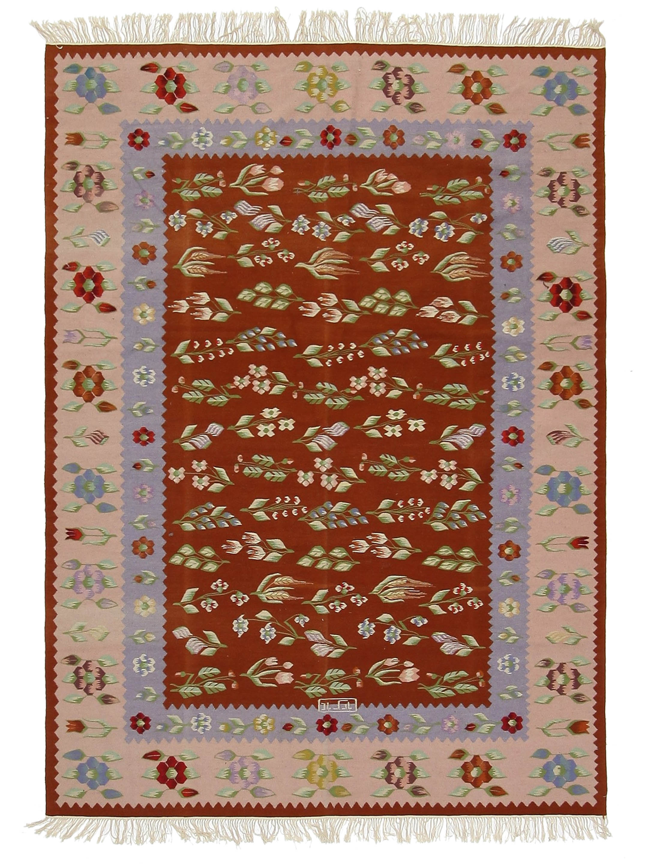 Kilim Hand Woven Rust 8x10