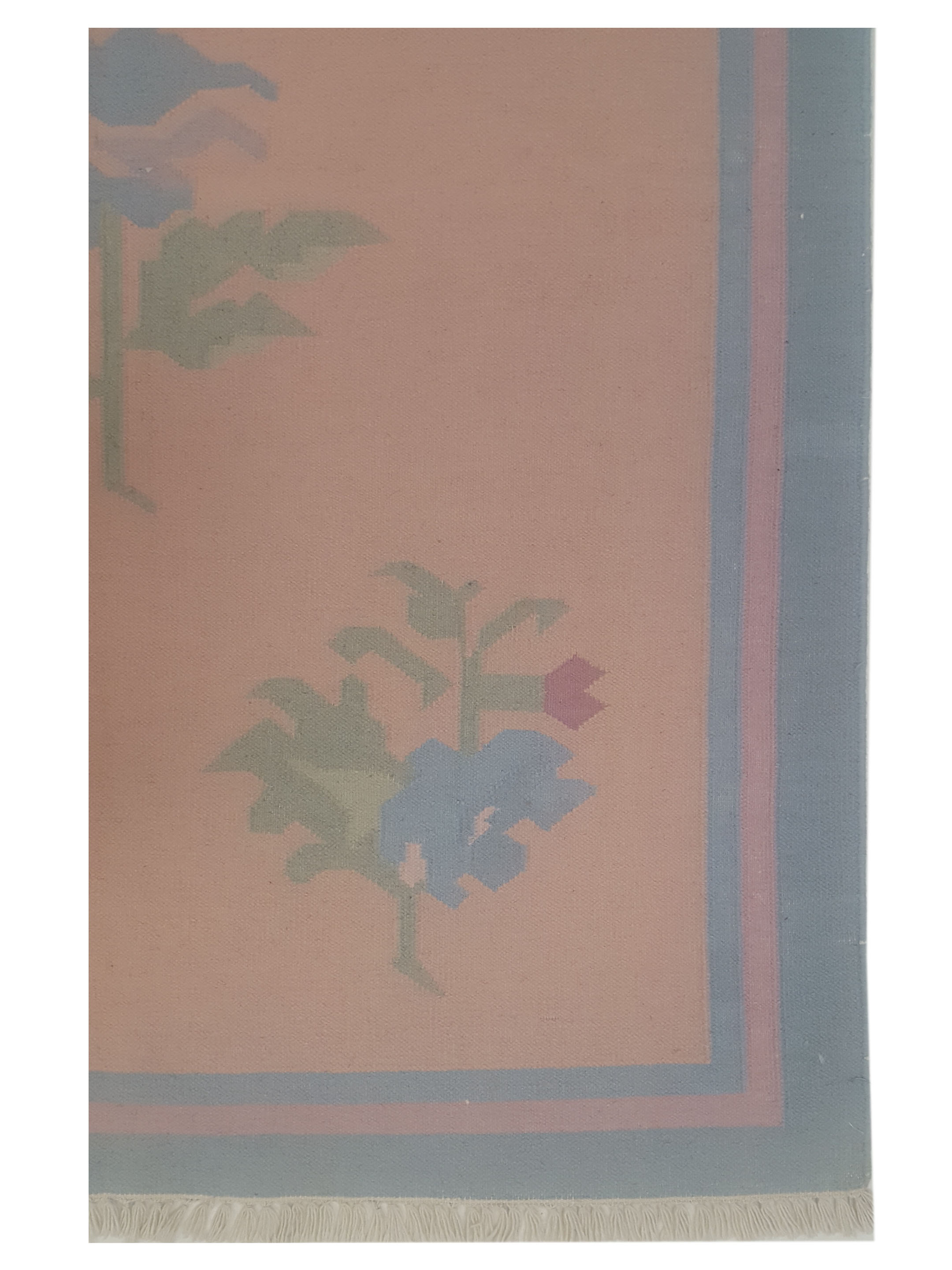 Dhurrie Hand Knotted Pink 4x6 - Image 3 of 5