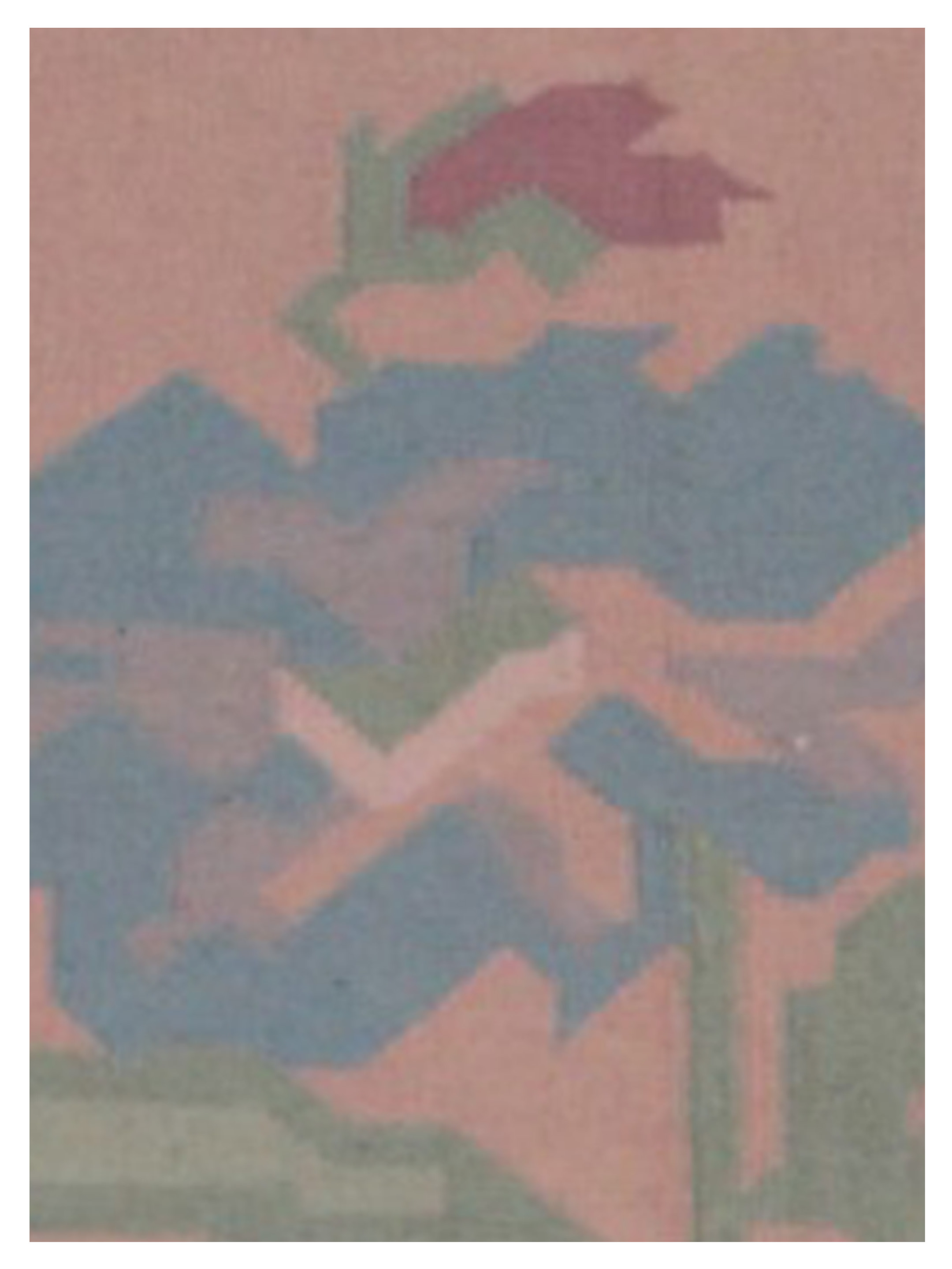Dhurrie Hand Knotted Pink 4x6 - Image 4 of 5
