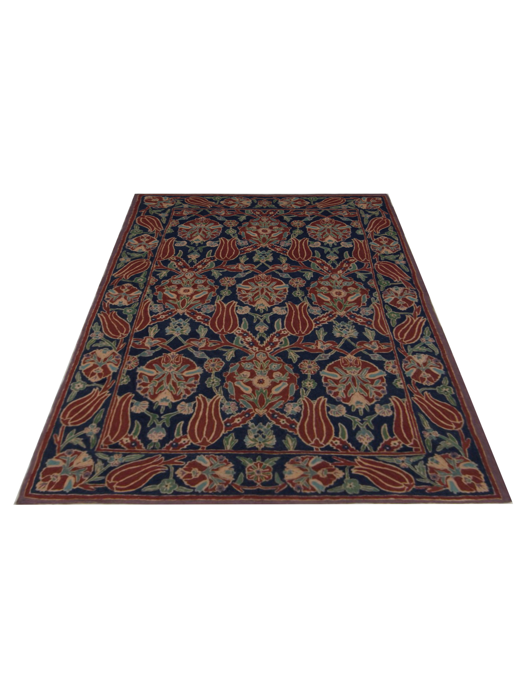 Chainstich Flatweave Navy 4x6 - Image 2 of 5