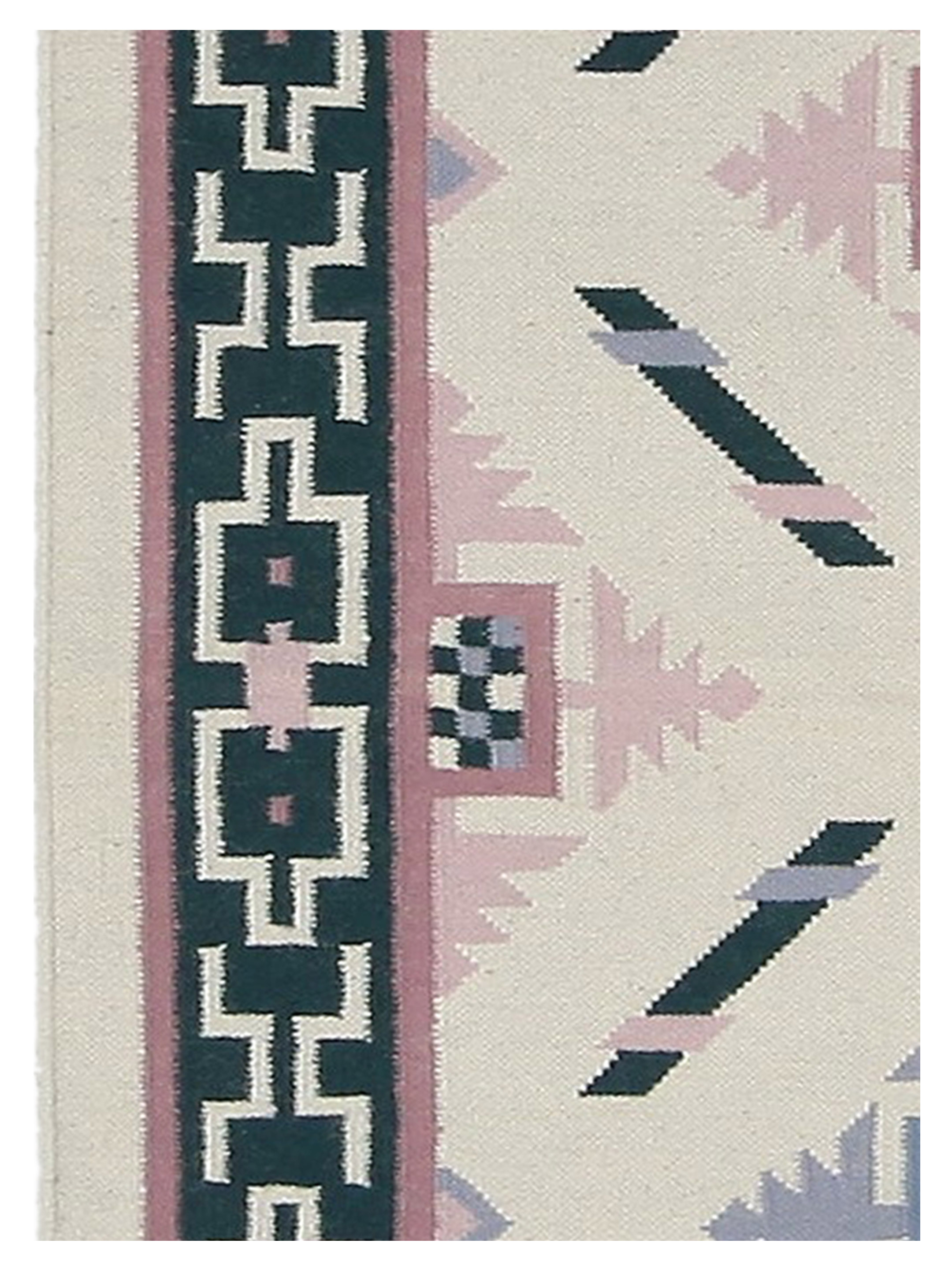 Dhurrie Hand Knotted Silver 4x6 - Image 4 of 4