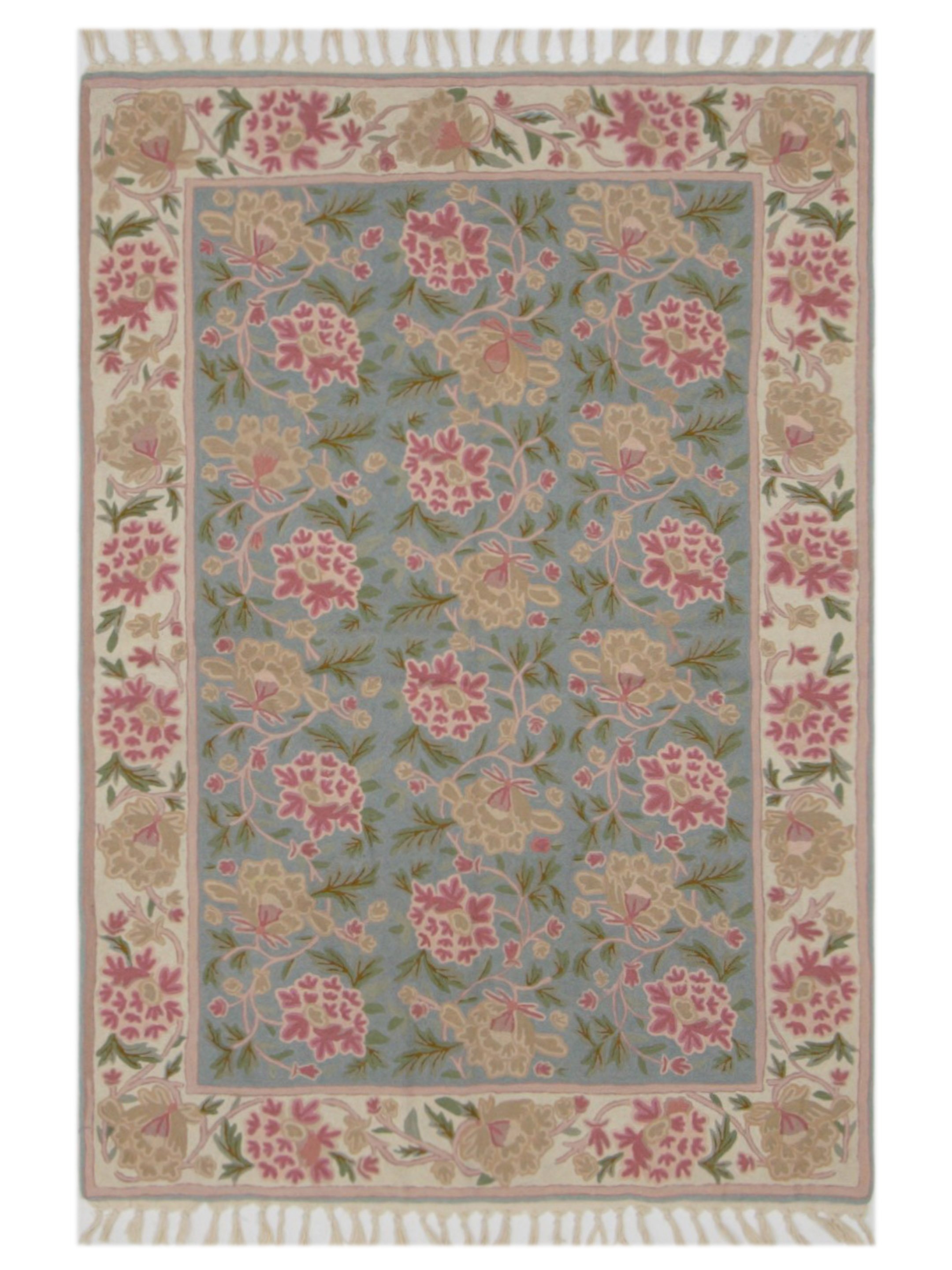 Chainstich Flatweave Aqua 4x6