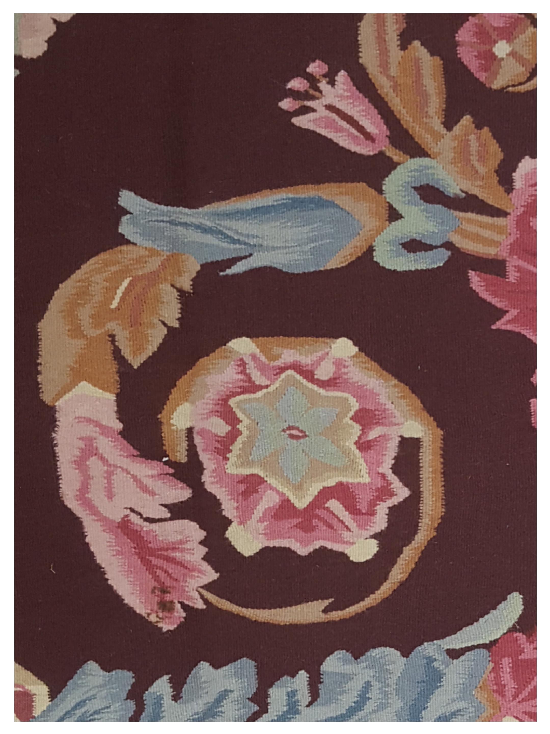 Kilim Hand Woven Burgundy 8x10 - Image 3 of 5