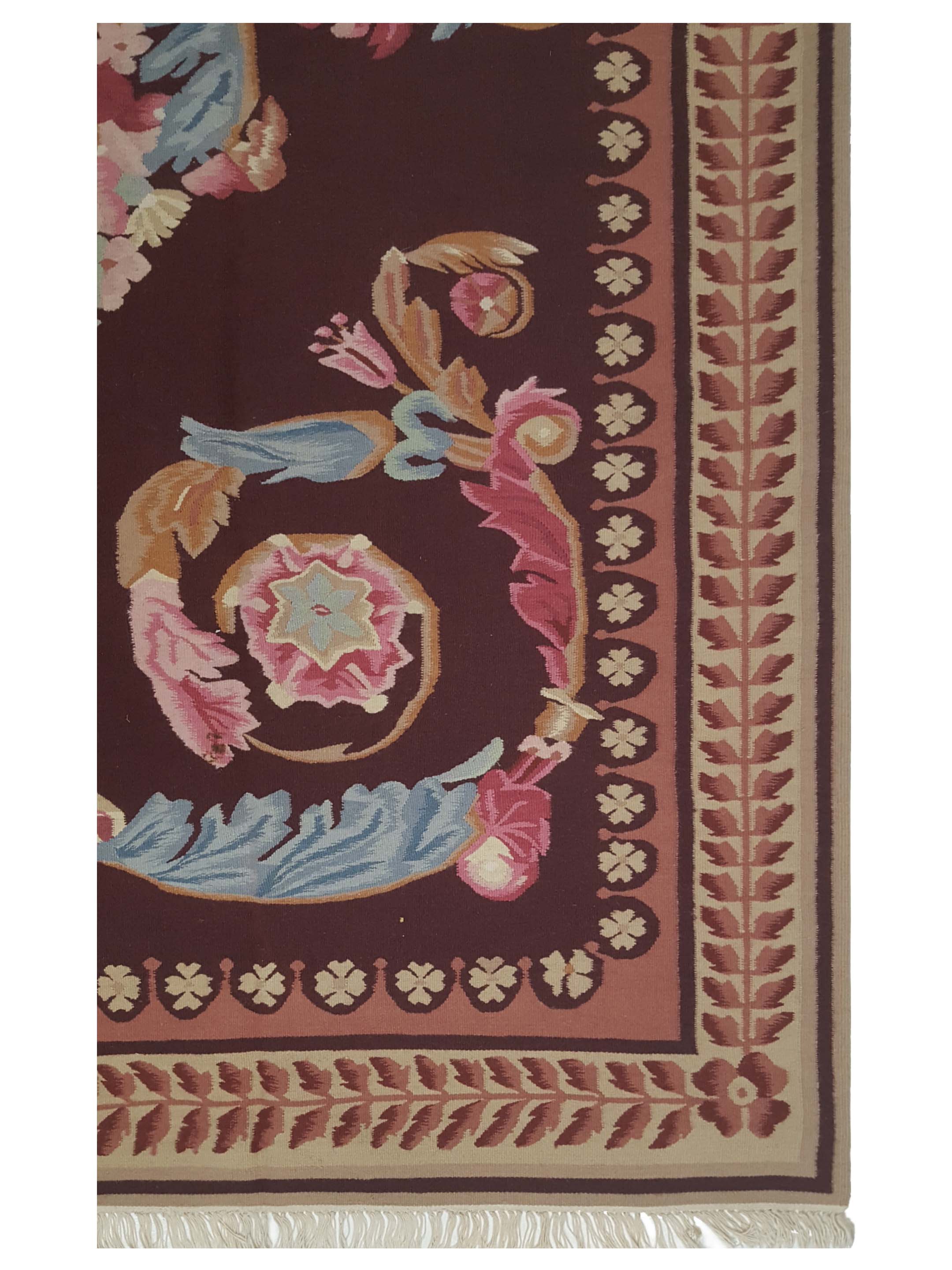 Kilim Hand Woven Burgundy 8x10 - Image 4 of 5