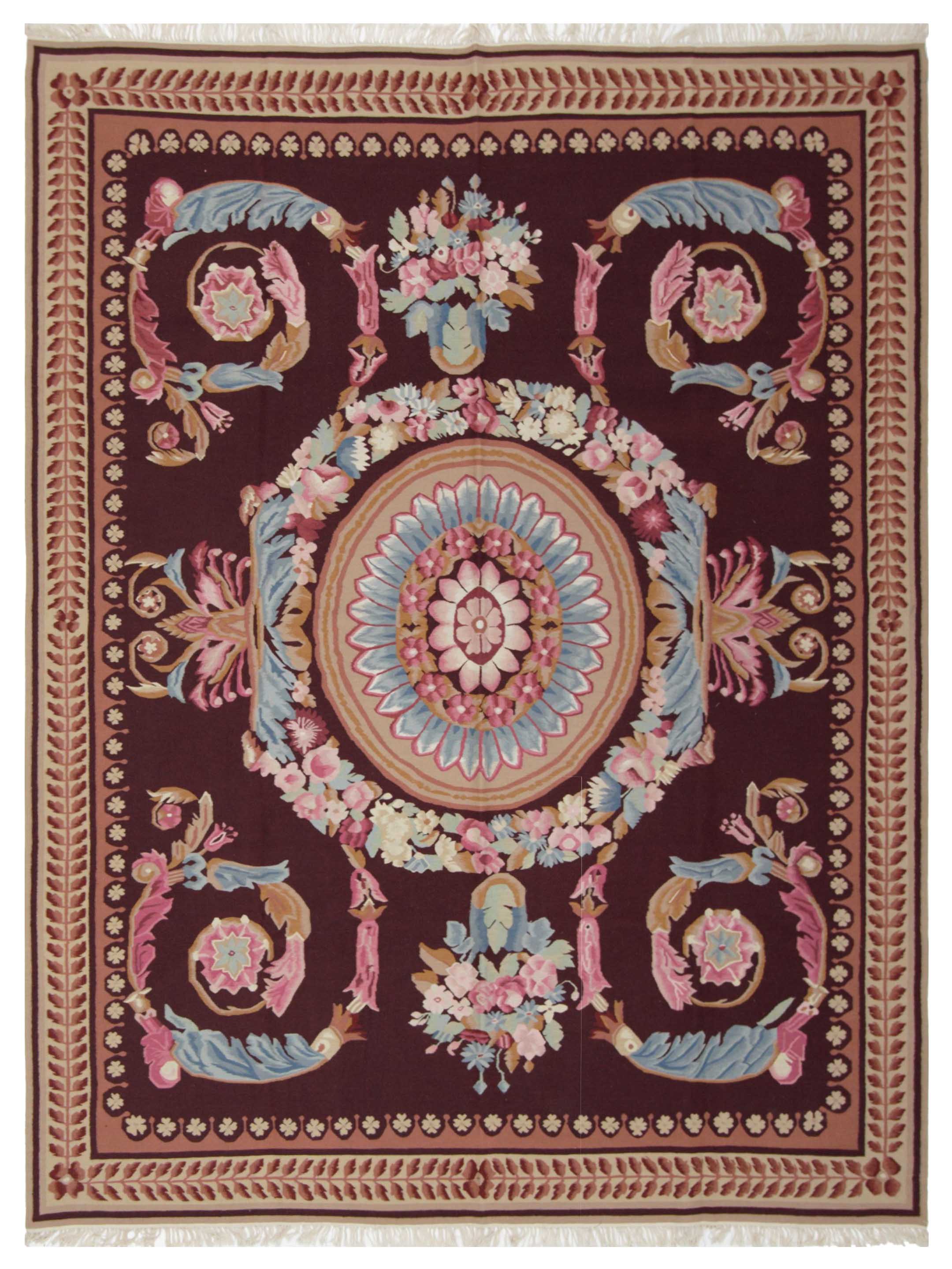 Kilim Hand Woven Burgundy 8x10