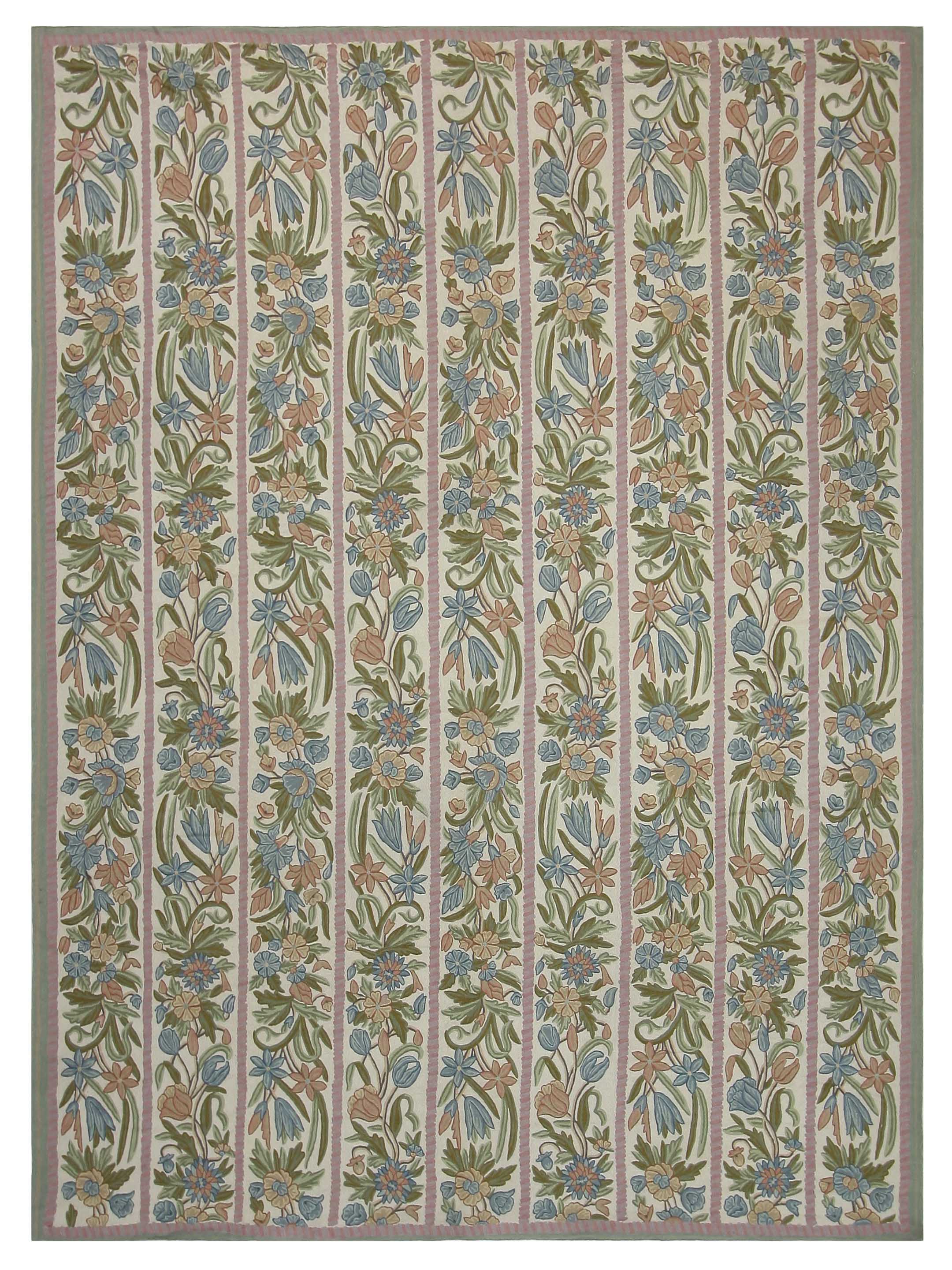Chainstich Flatweave Teal 9x12