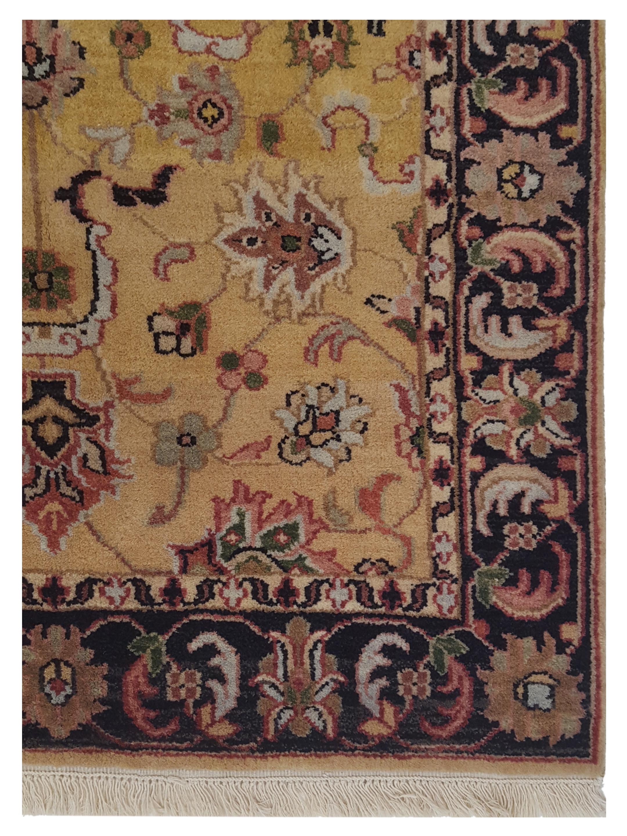 Agra Hand Knotted Gold 4x6 - Image 3 of 5