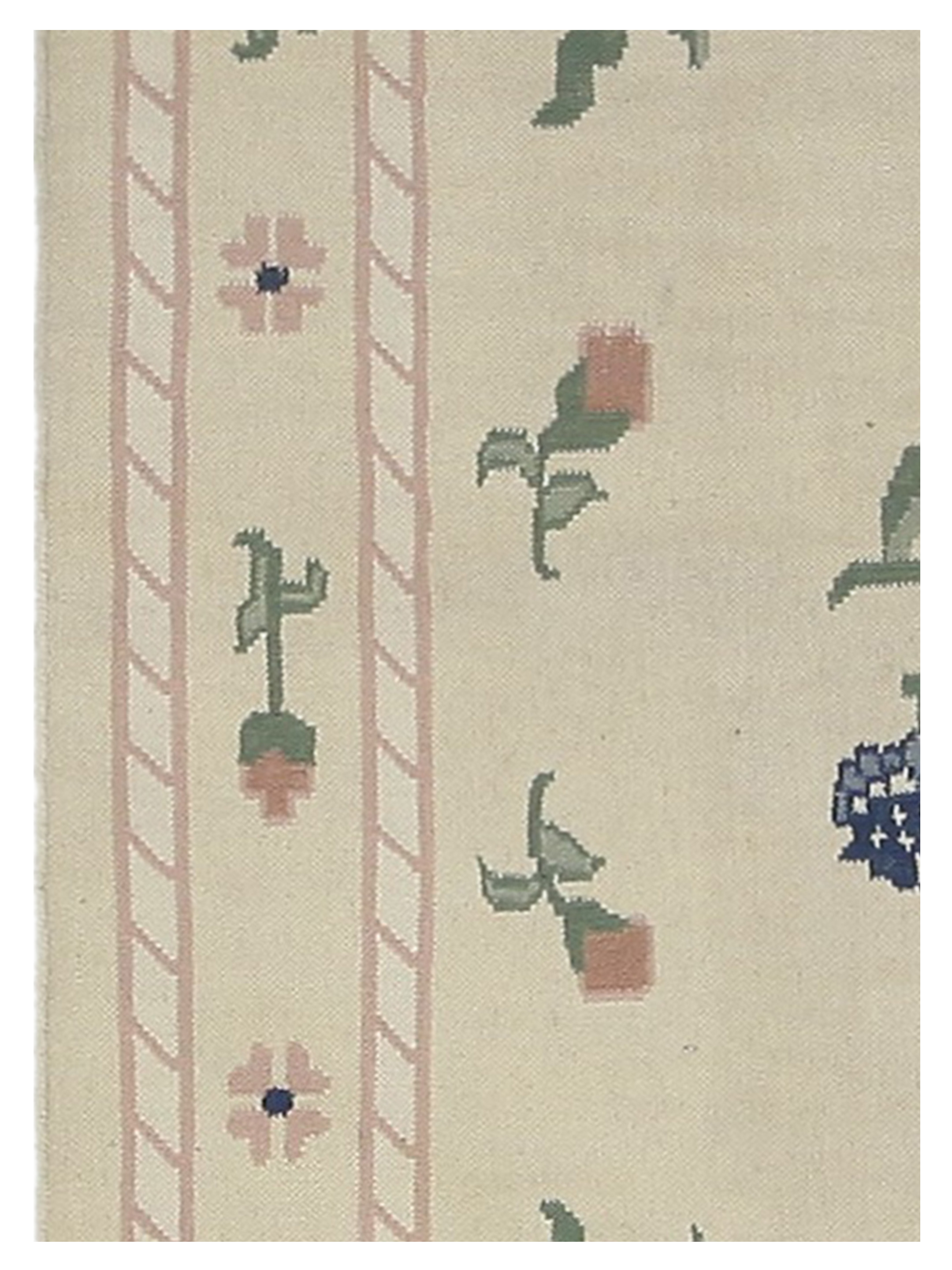 Dhurrie Hand Knotted Ivory 4x6 - Image 4 of 5