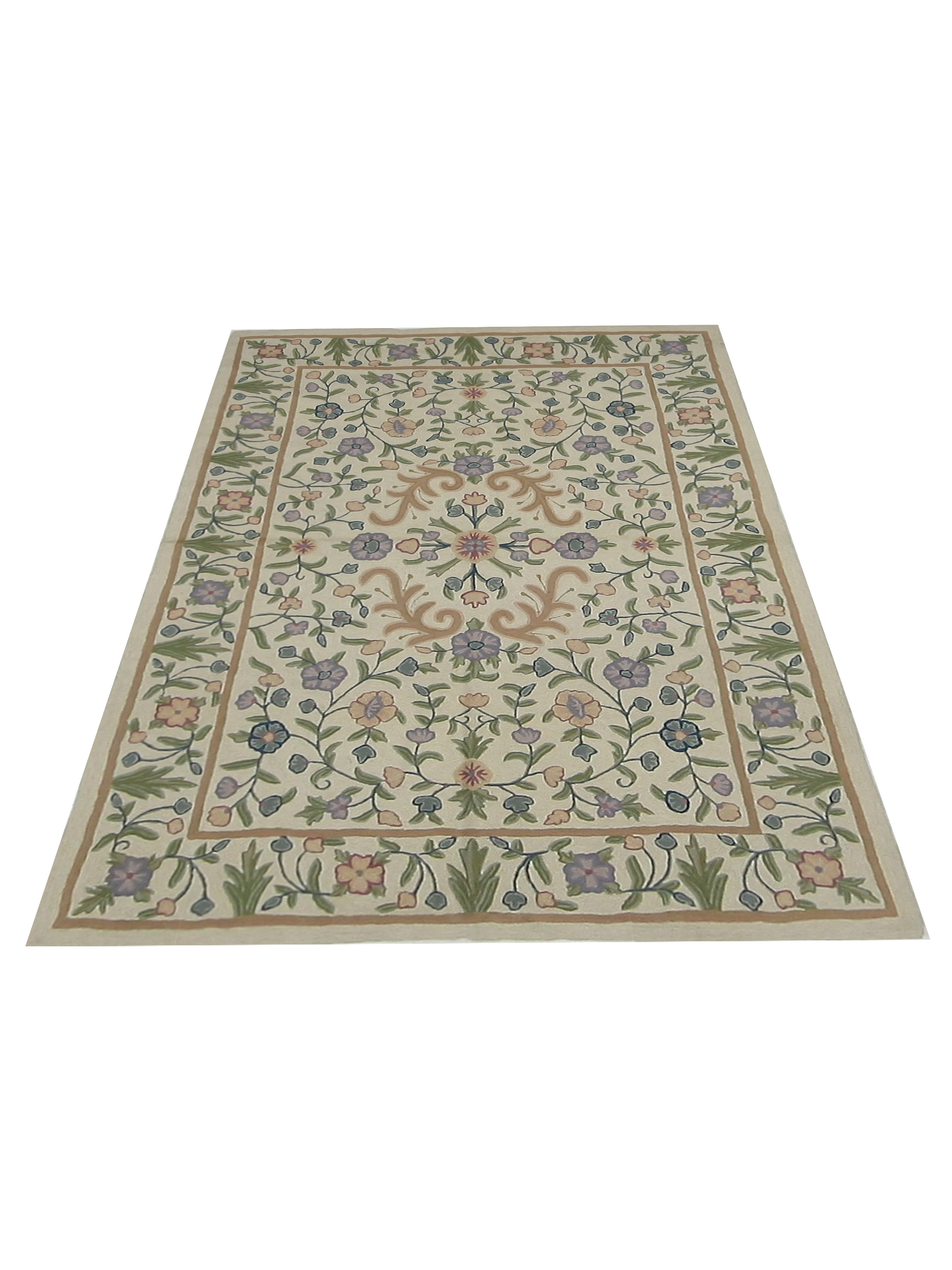 Chainstich Flatweave Ivory 4x6 - Image 2 of 5