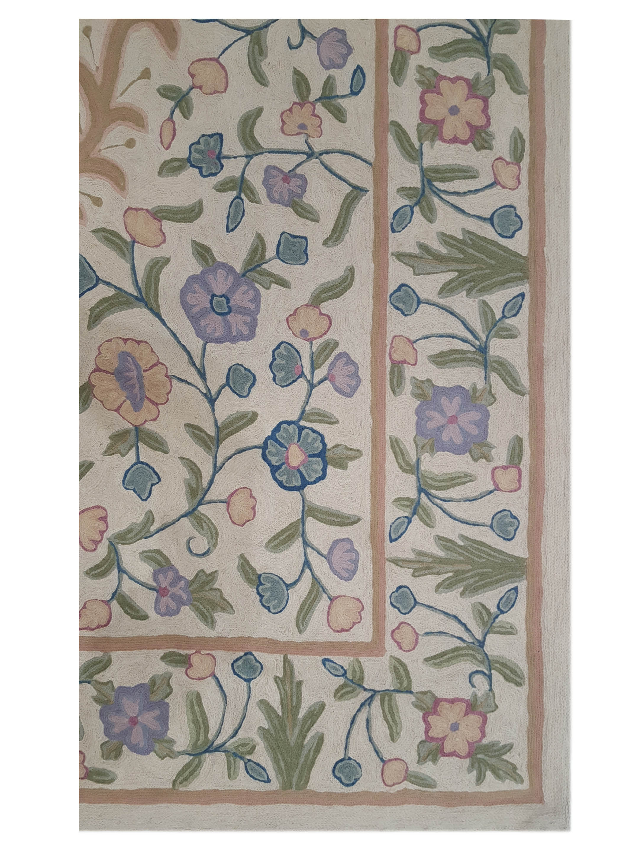 Chainstich Flatweave Ivory 4x6 - Image 3 of 5