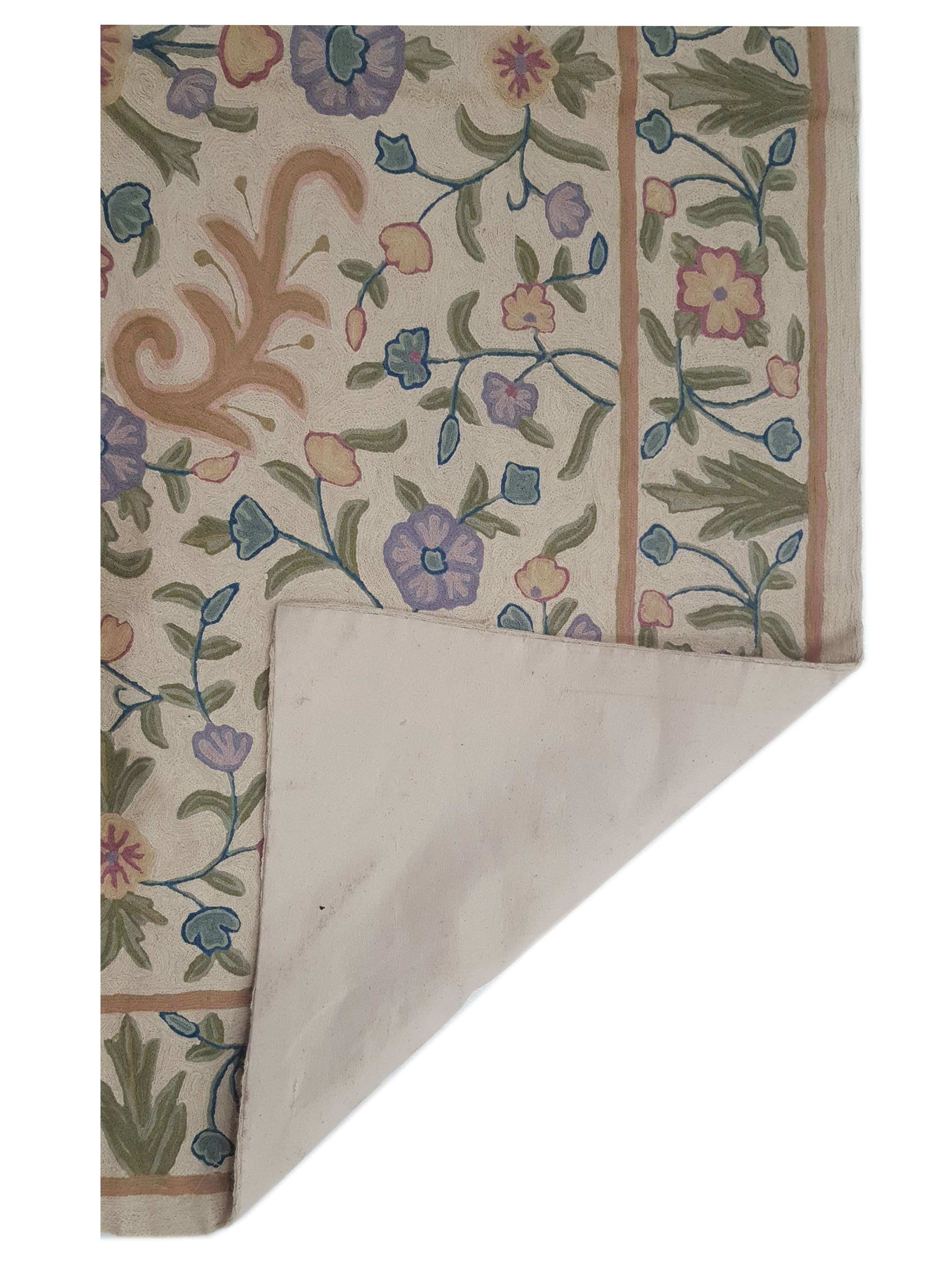 Chainstich Flatweave Ivory 4x6 - Image 5 of 5