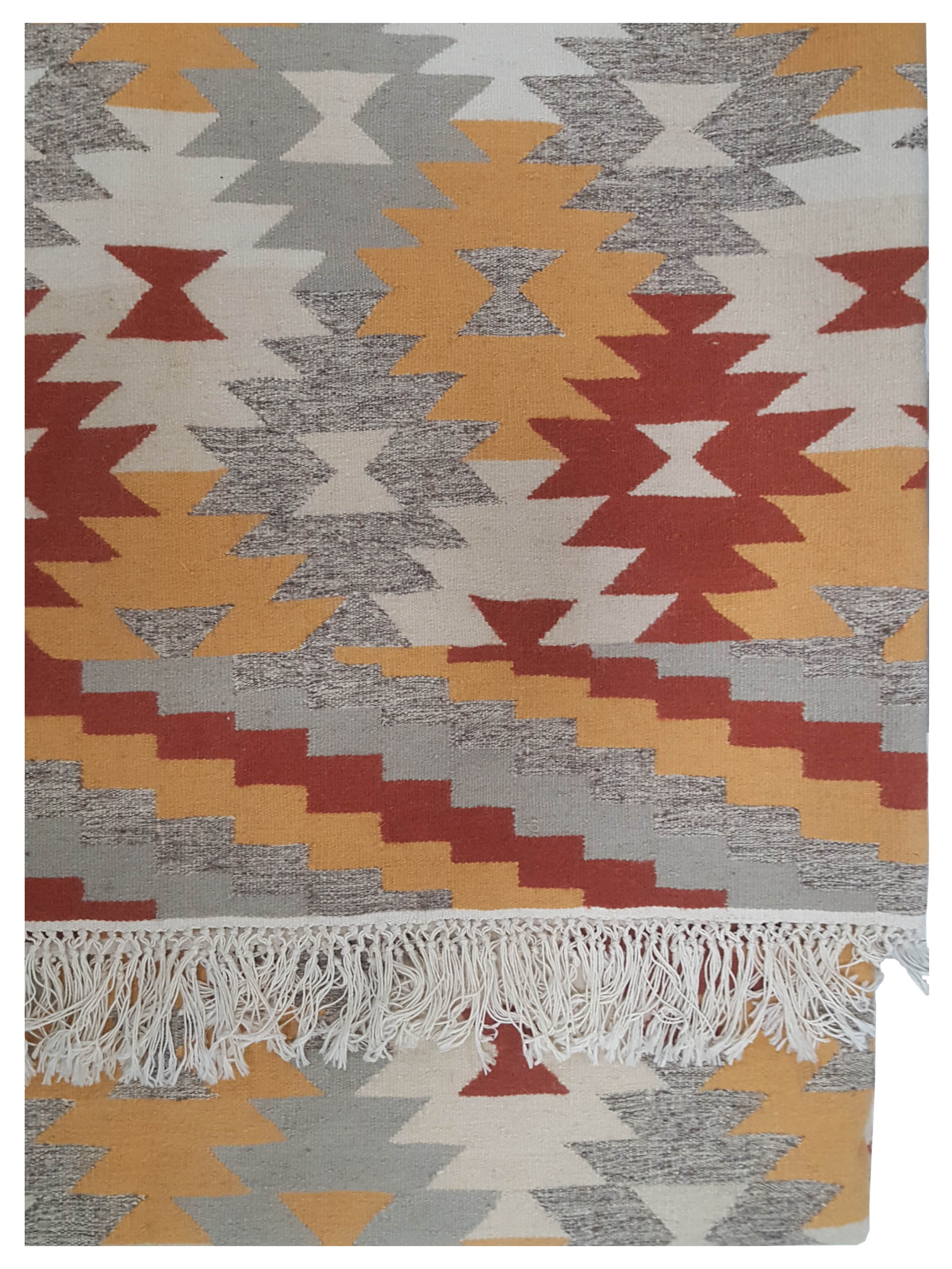 Kilim Hand Woven Burgundy 7x10 - Image 2 of 3