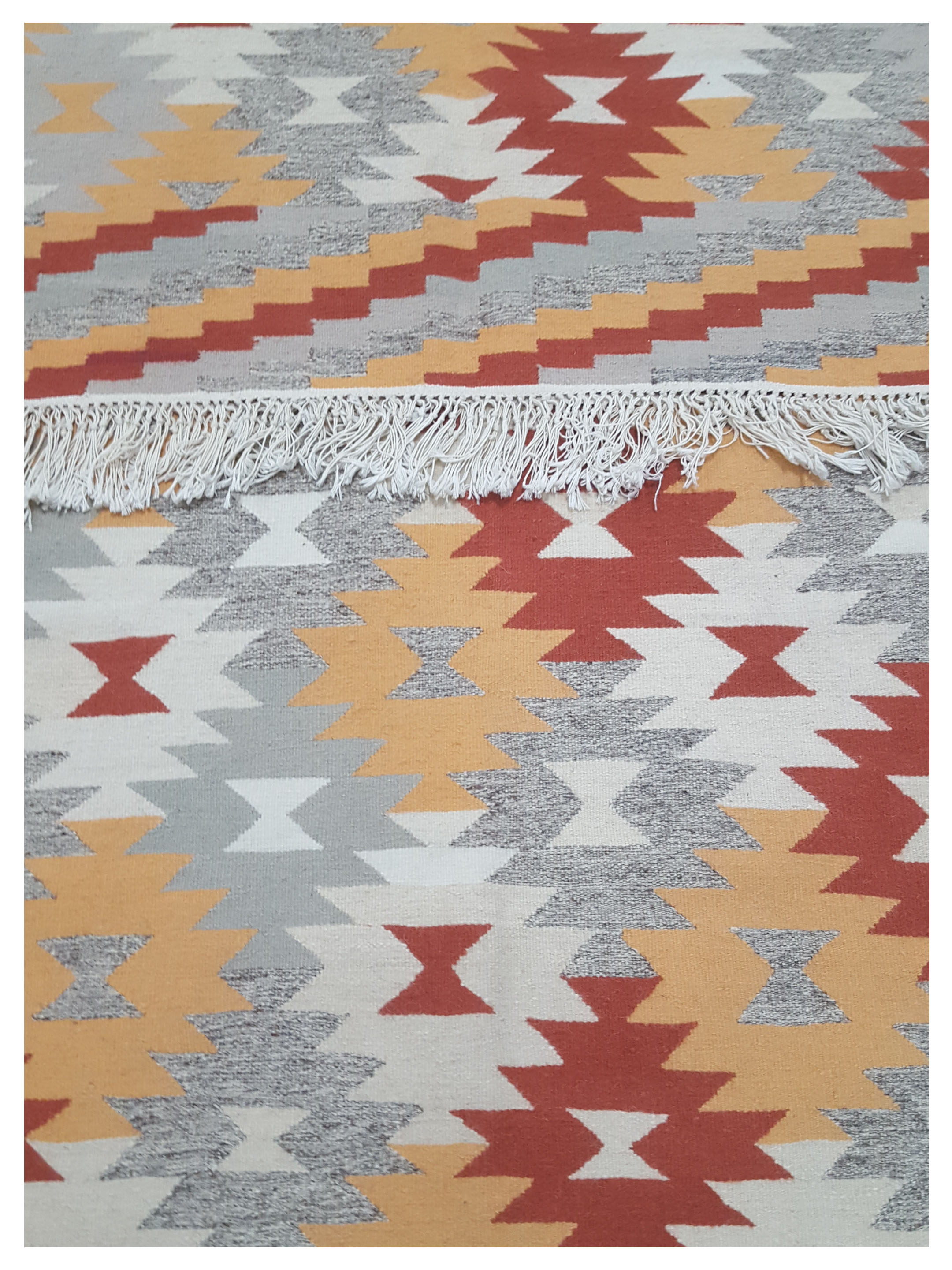 Kilim Hand Woven Burgundy 7x10 - Image 3 of 3