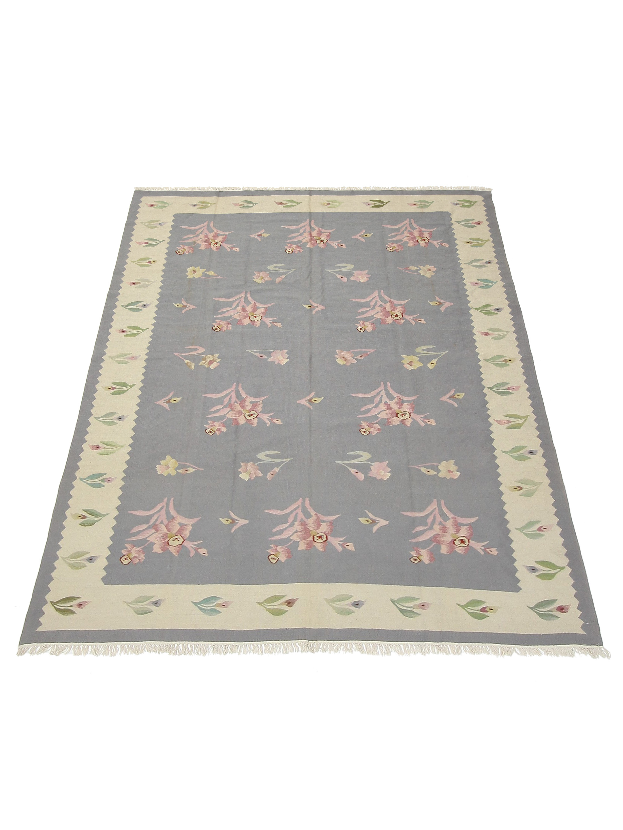 Kilim Hand Woven Lt.Grey 8x10 - Image 2 of 6