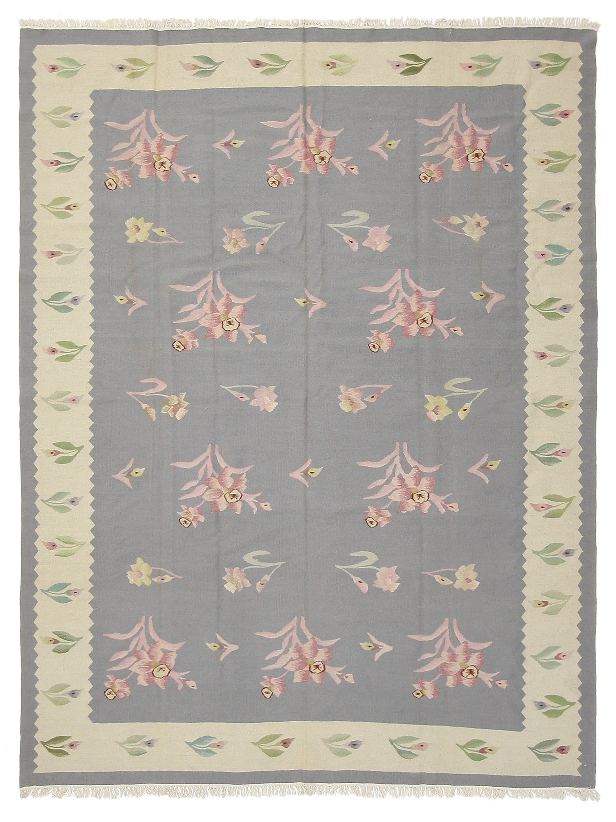 Kilim Hand Woven Lt.Grey 8x10