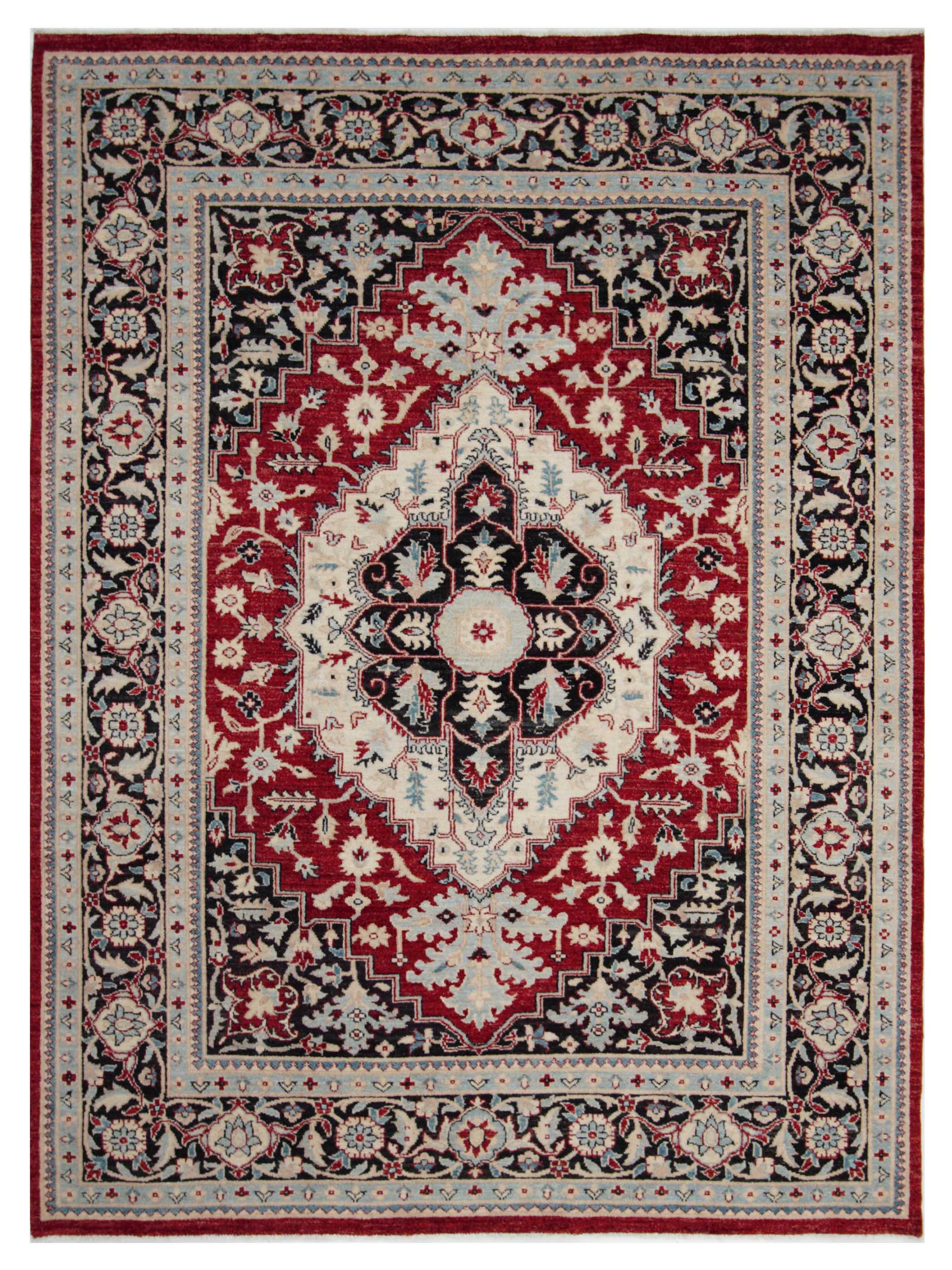Ziegler Hand Knotted Red 9x12
