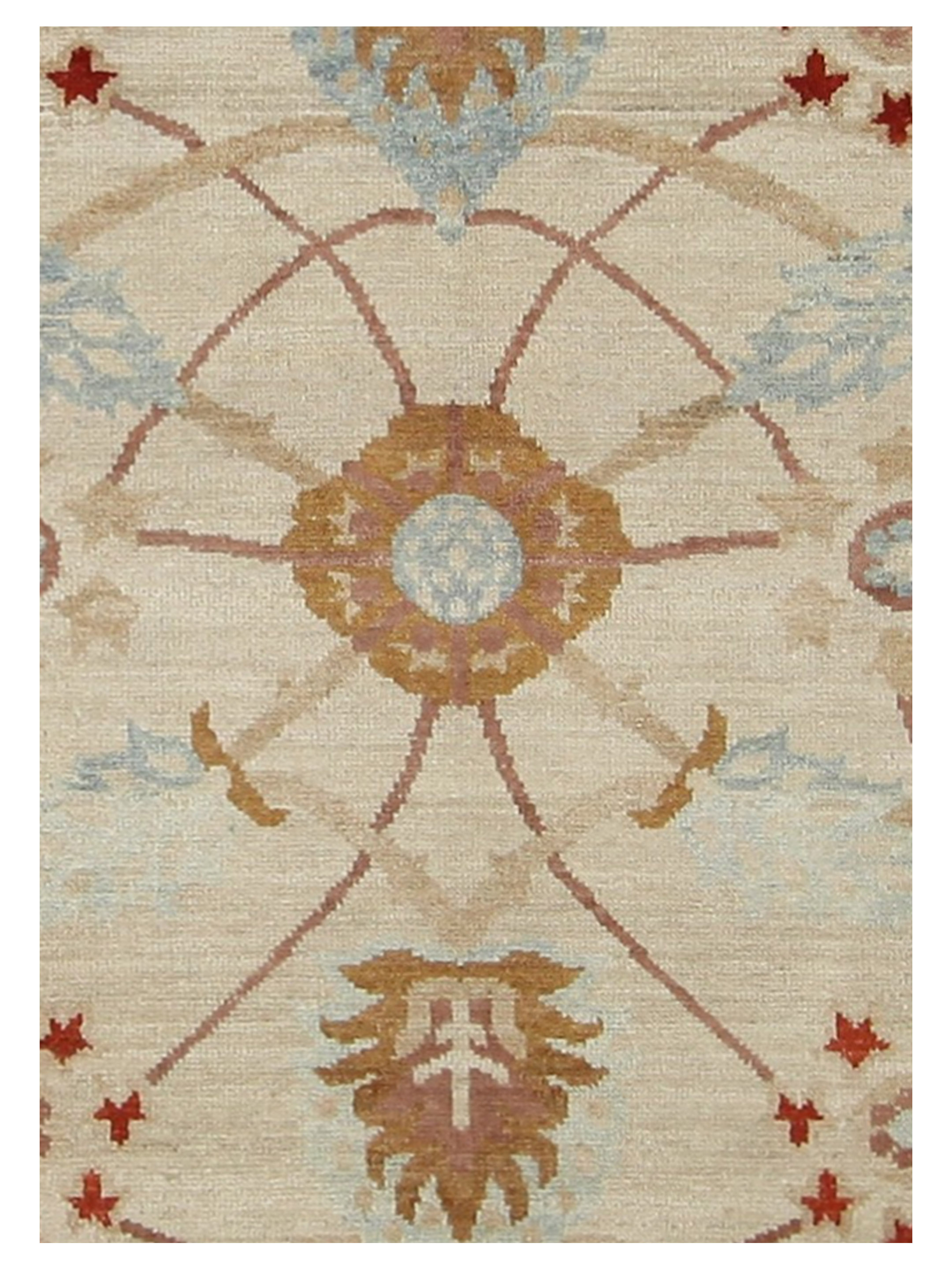 Ushak Hand Knotted Beige 8x10 - Image 4 of 5
