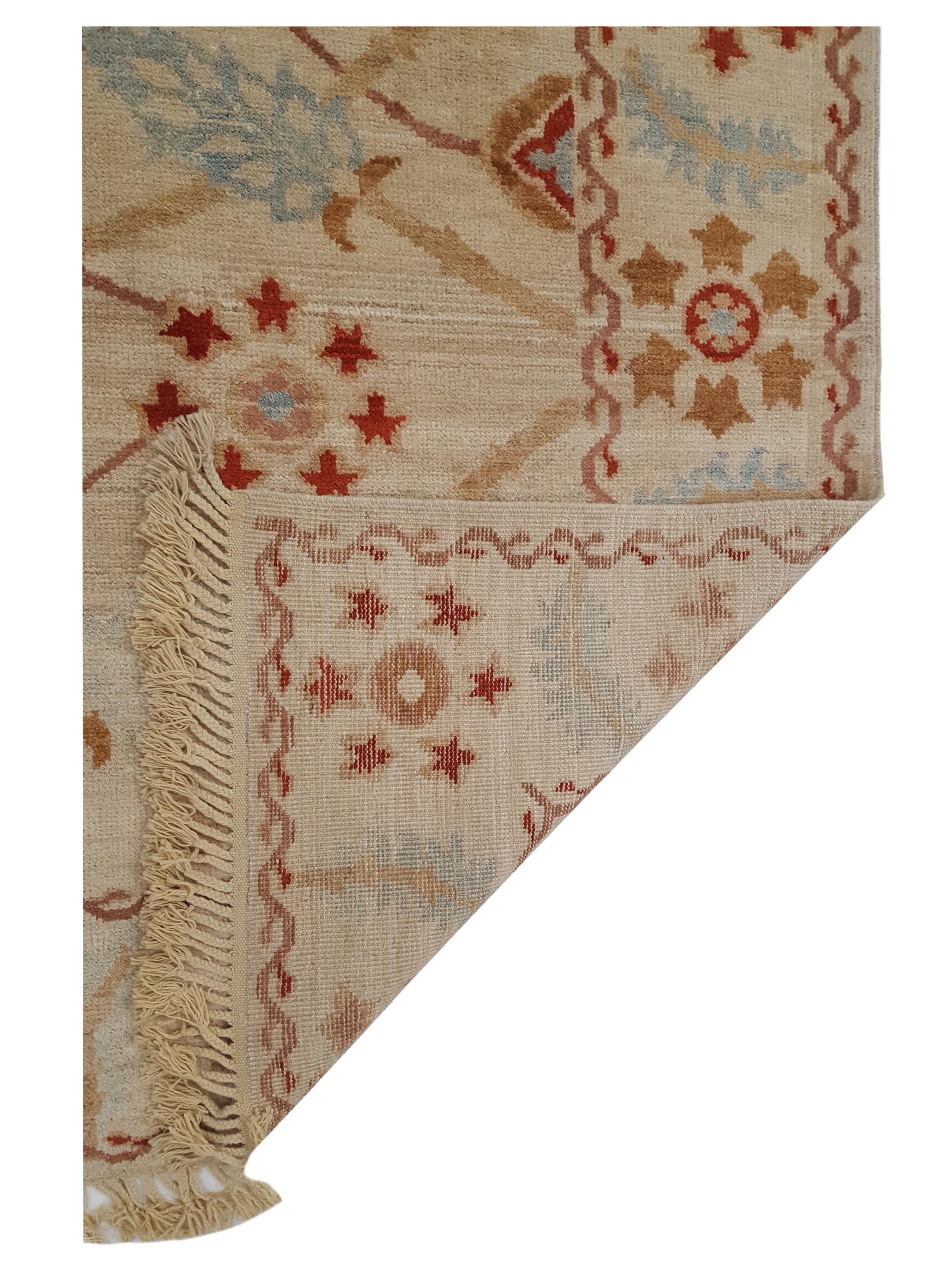 Ushak Hand Knotted Beige 8x10 - Image 5 of 5
