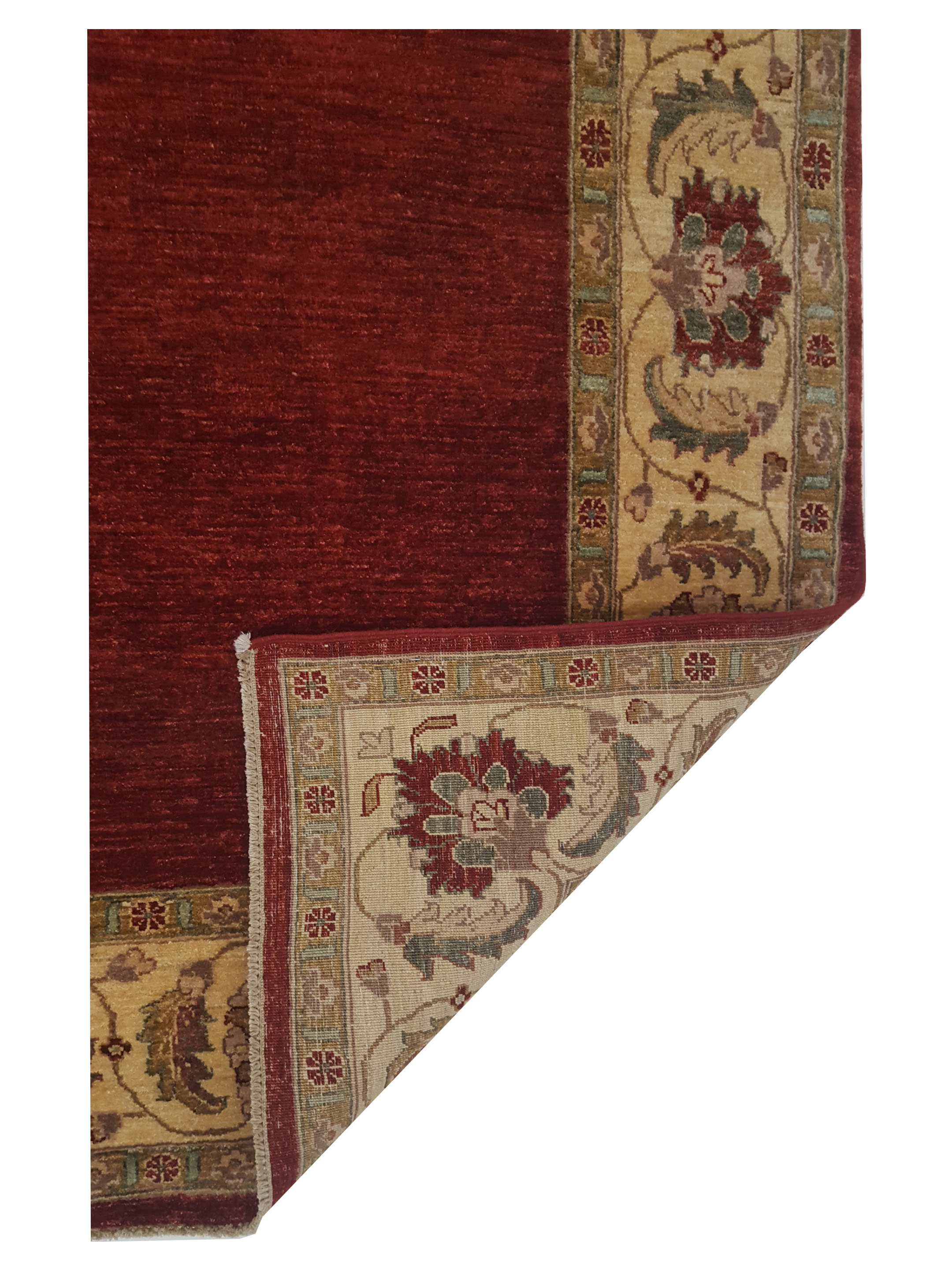 Peshawar Hand Knotted Burgundy 7x10 - Image 5 of 5