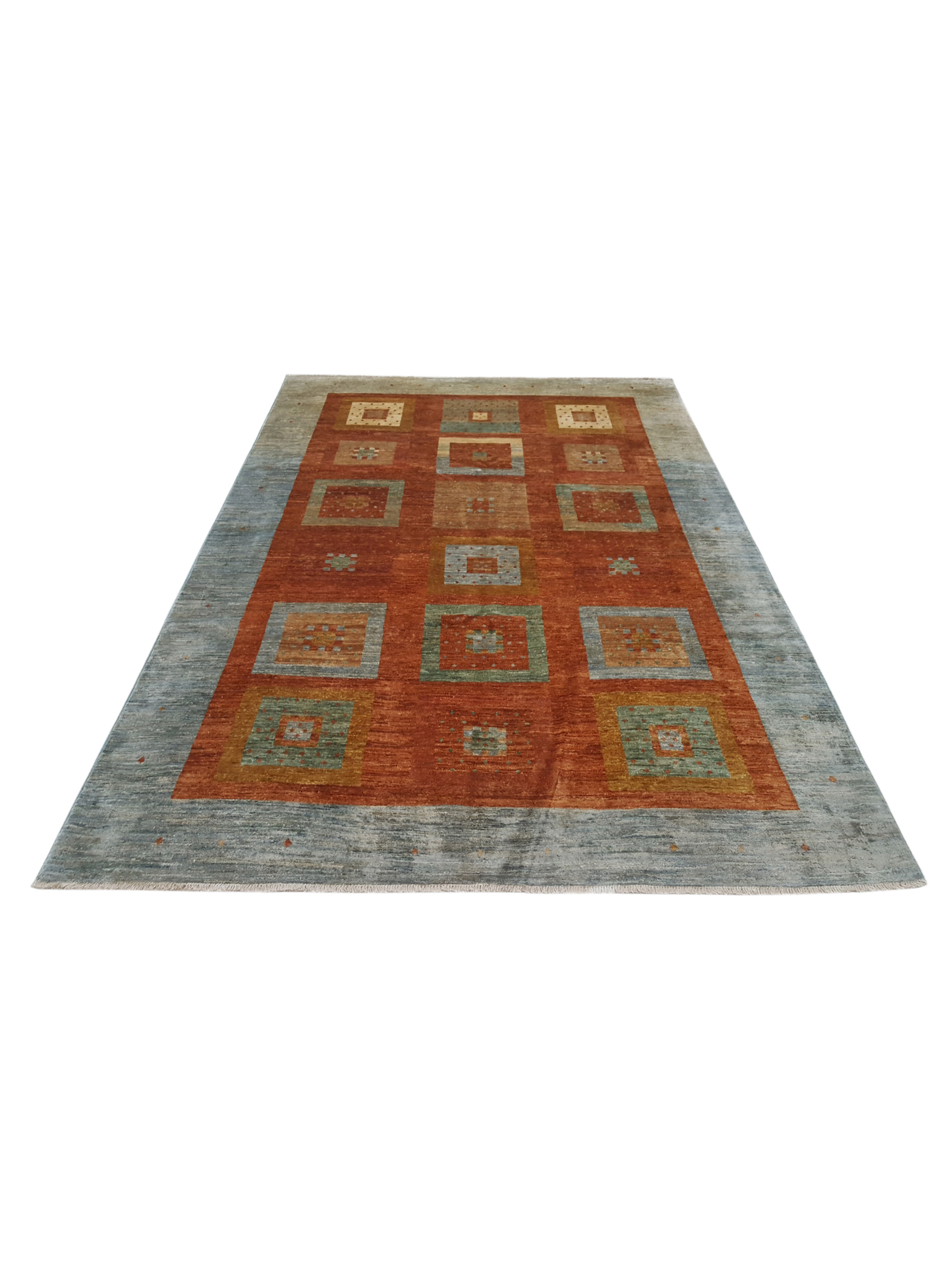 Gabbeh-Pk Hand Knotted Honeydew 6x10 - Image 2 of 5