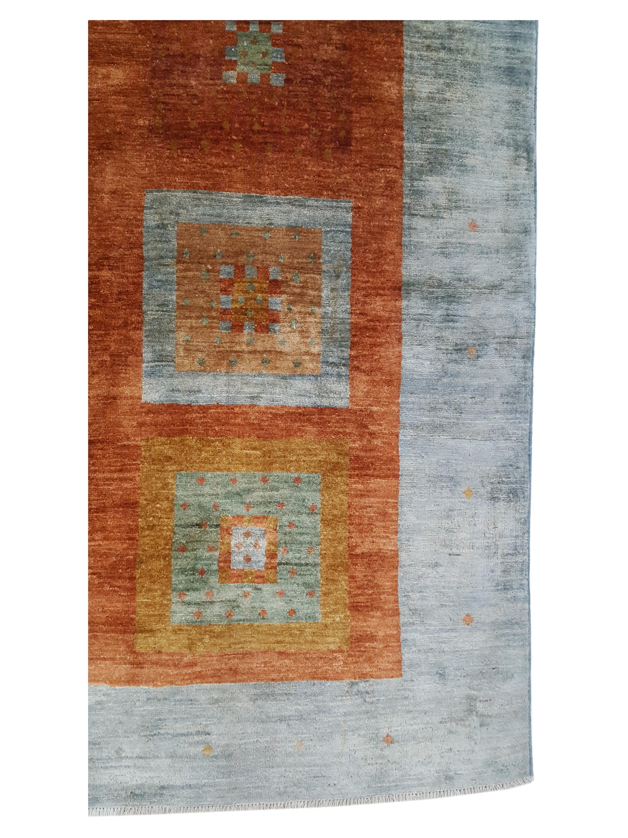 Gabbeh-Pk Hand Knotted Honeydew 6x10 - Image 3 of 5