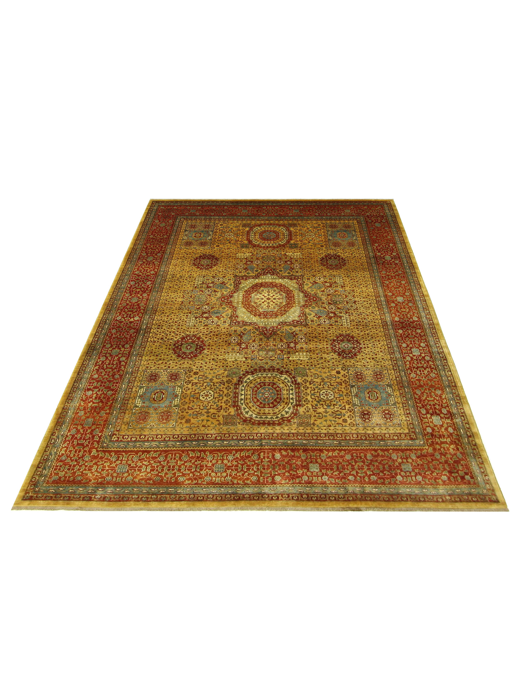 Mamluk Hand Knotted Dk.Gold 8x10 - Image 2 of 5