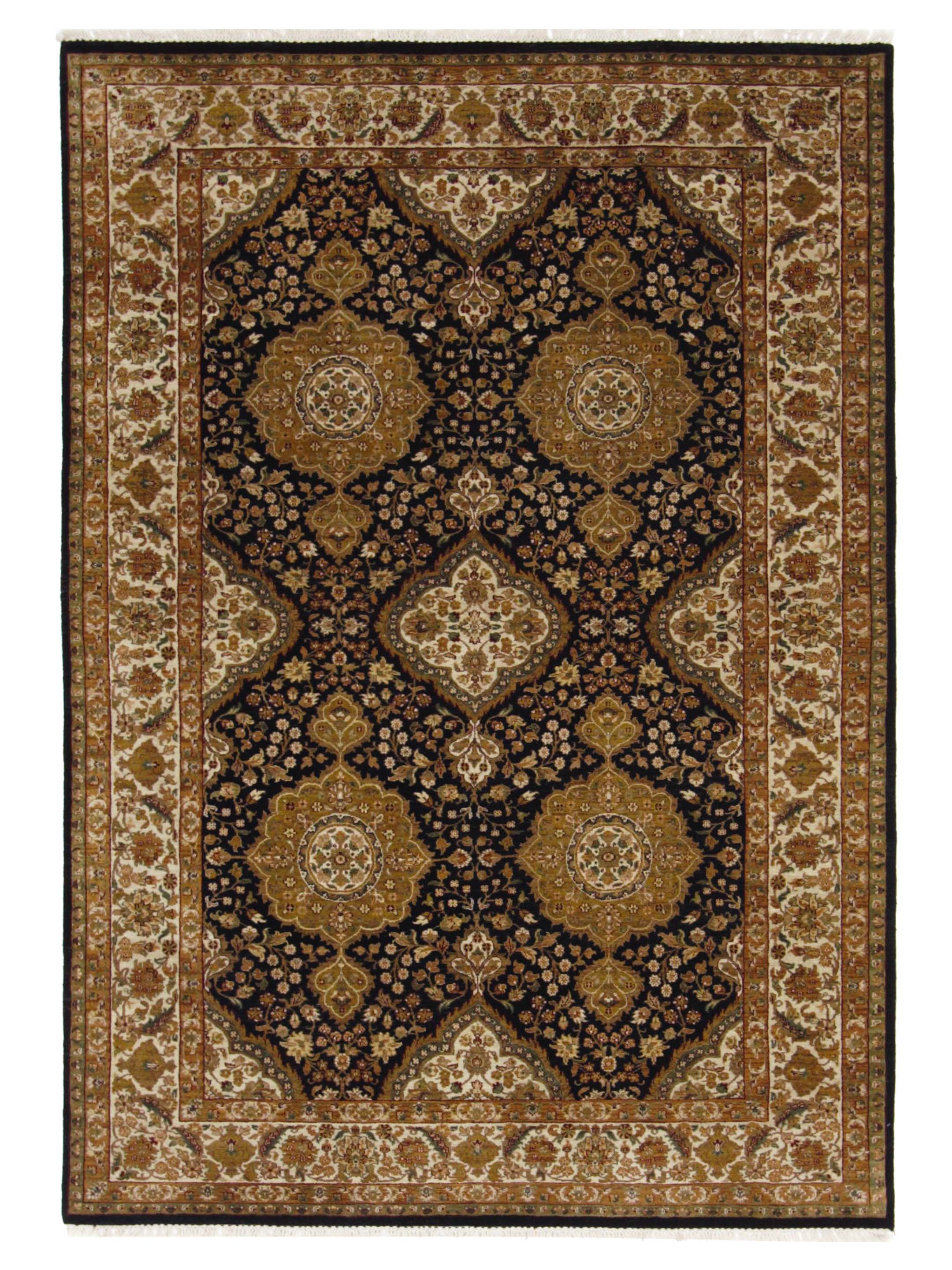 Jaipur Hand Knotted Black 6x9