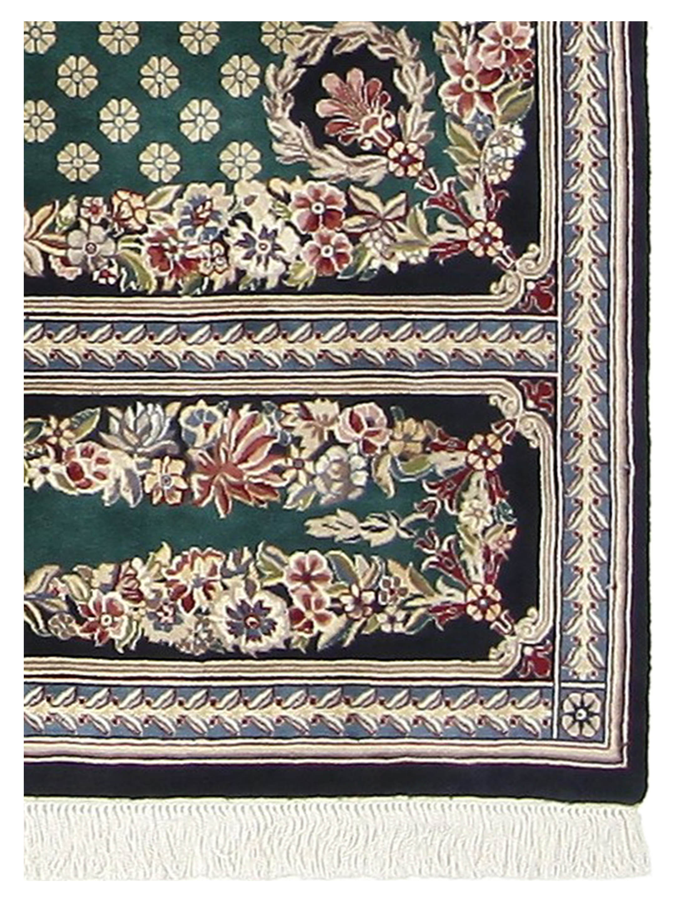 Classic Hand Knotted Green 4x6 - Image 3 of 5