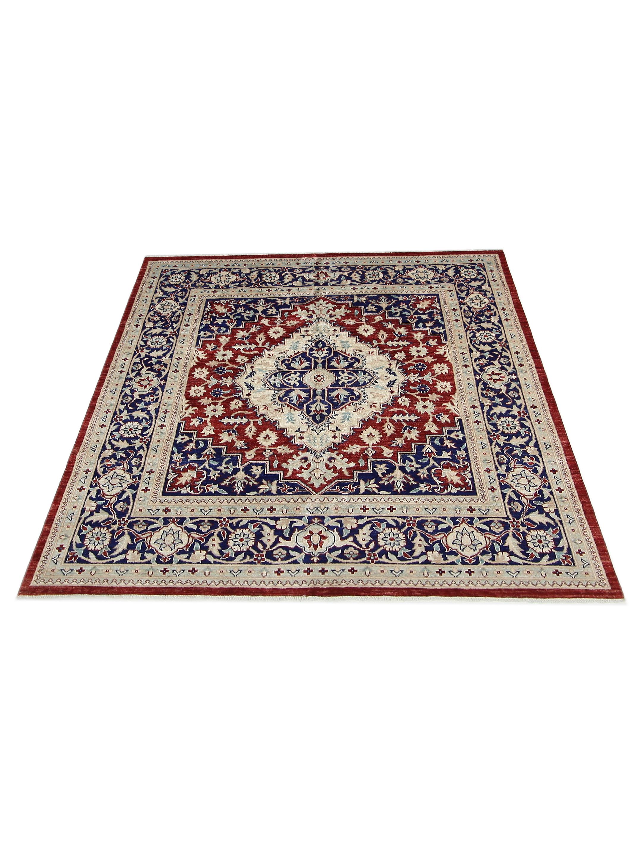 Heriz-Pk Hand Knotted Red 8x8 - Image 2 of 5