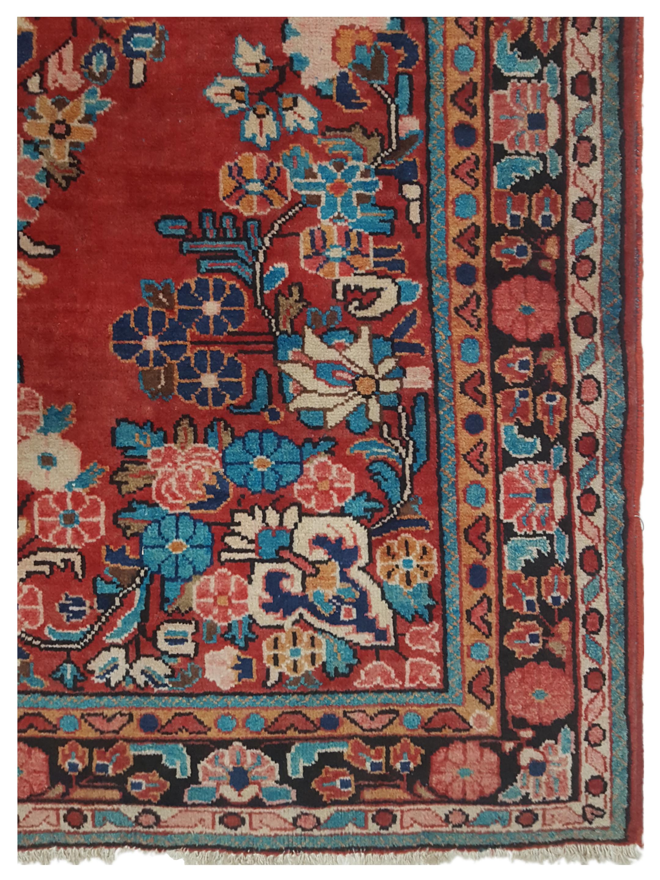Mahal Hand Knotted Red 5x7 - Image 4 of 5