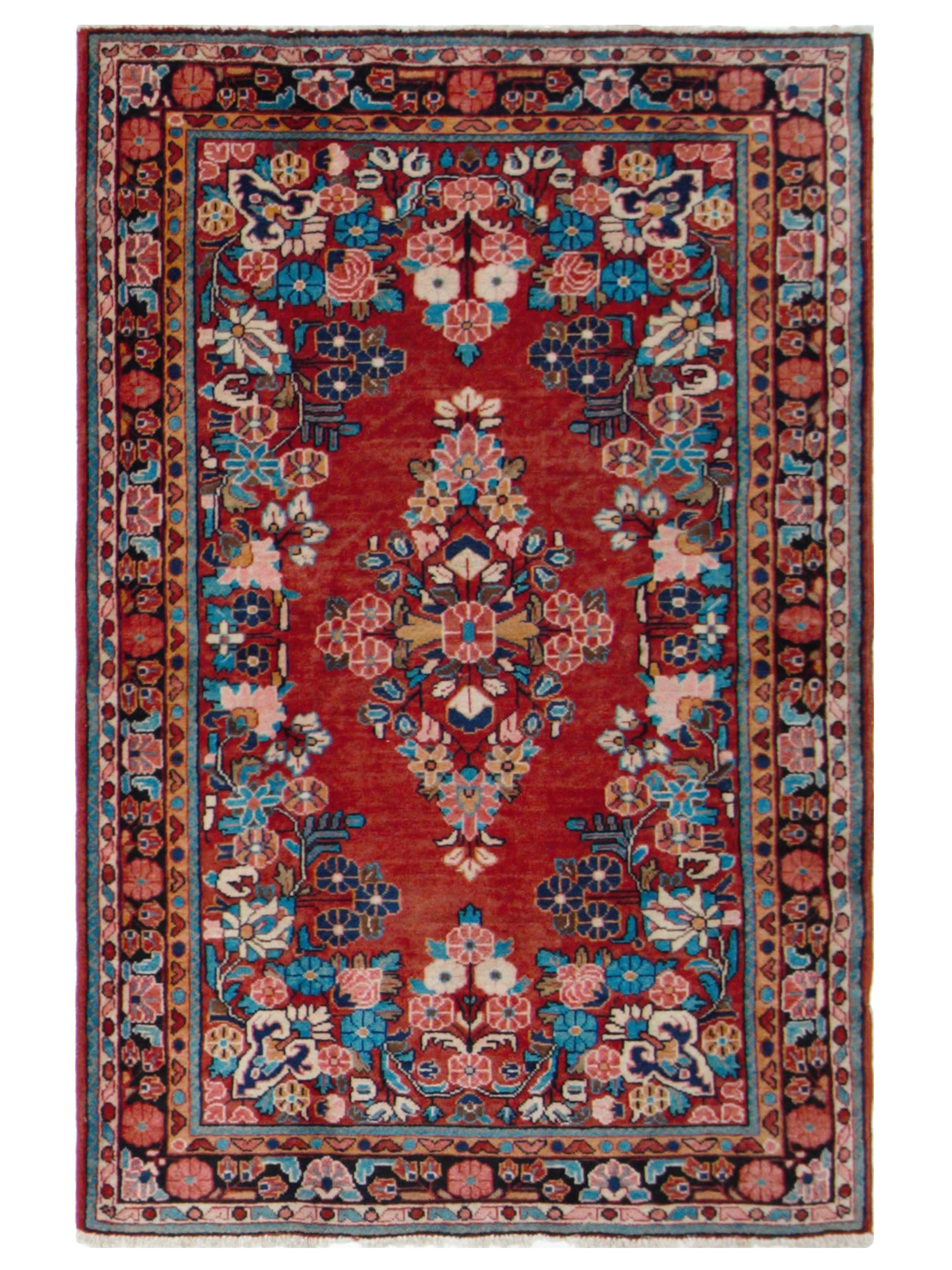 Mahal Hand Knotted Red 5x7