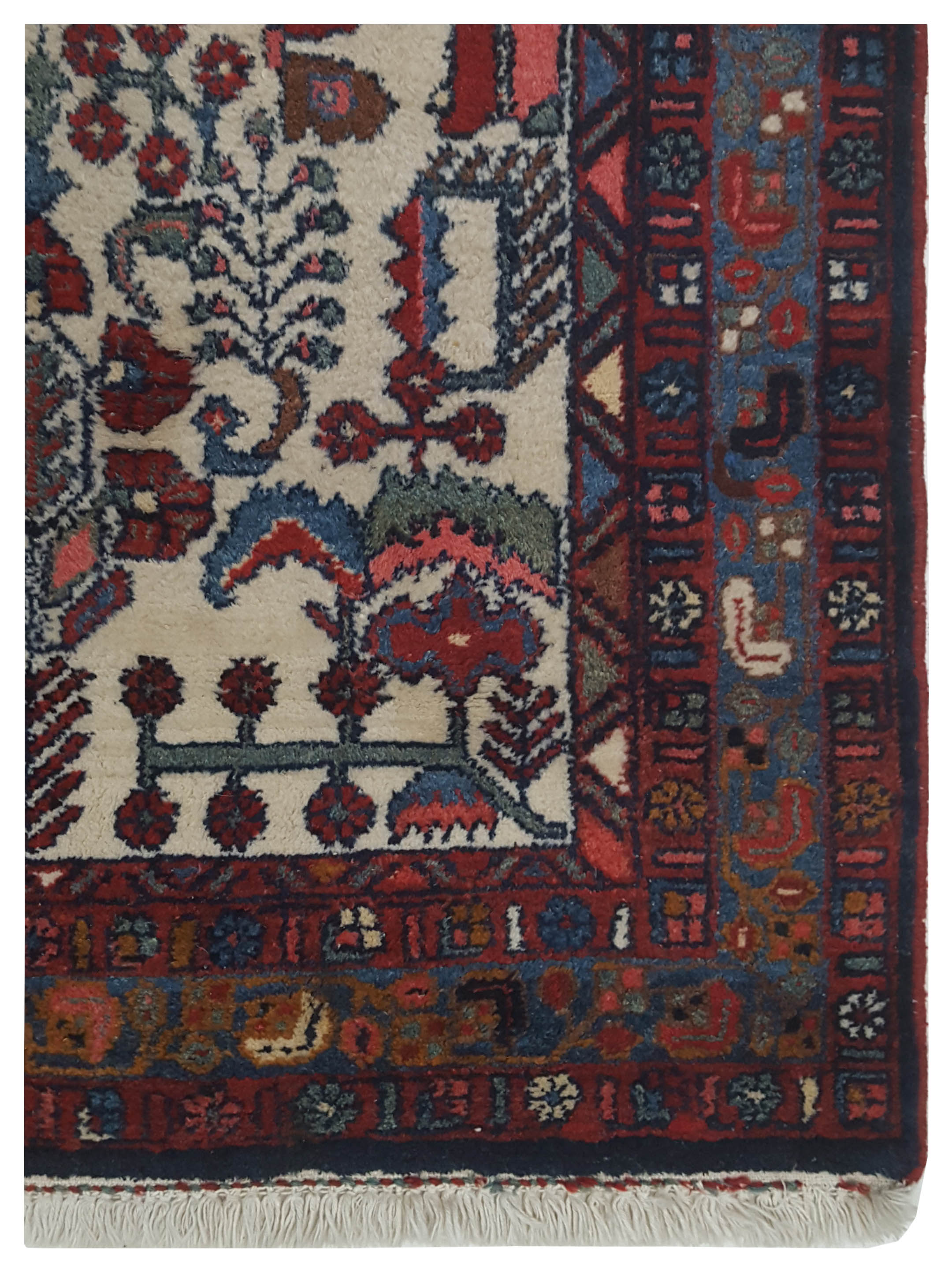 Hamadan Hand Knotted Red 3x6 - Image 4 of 5