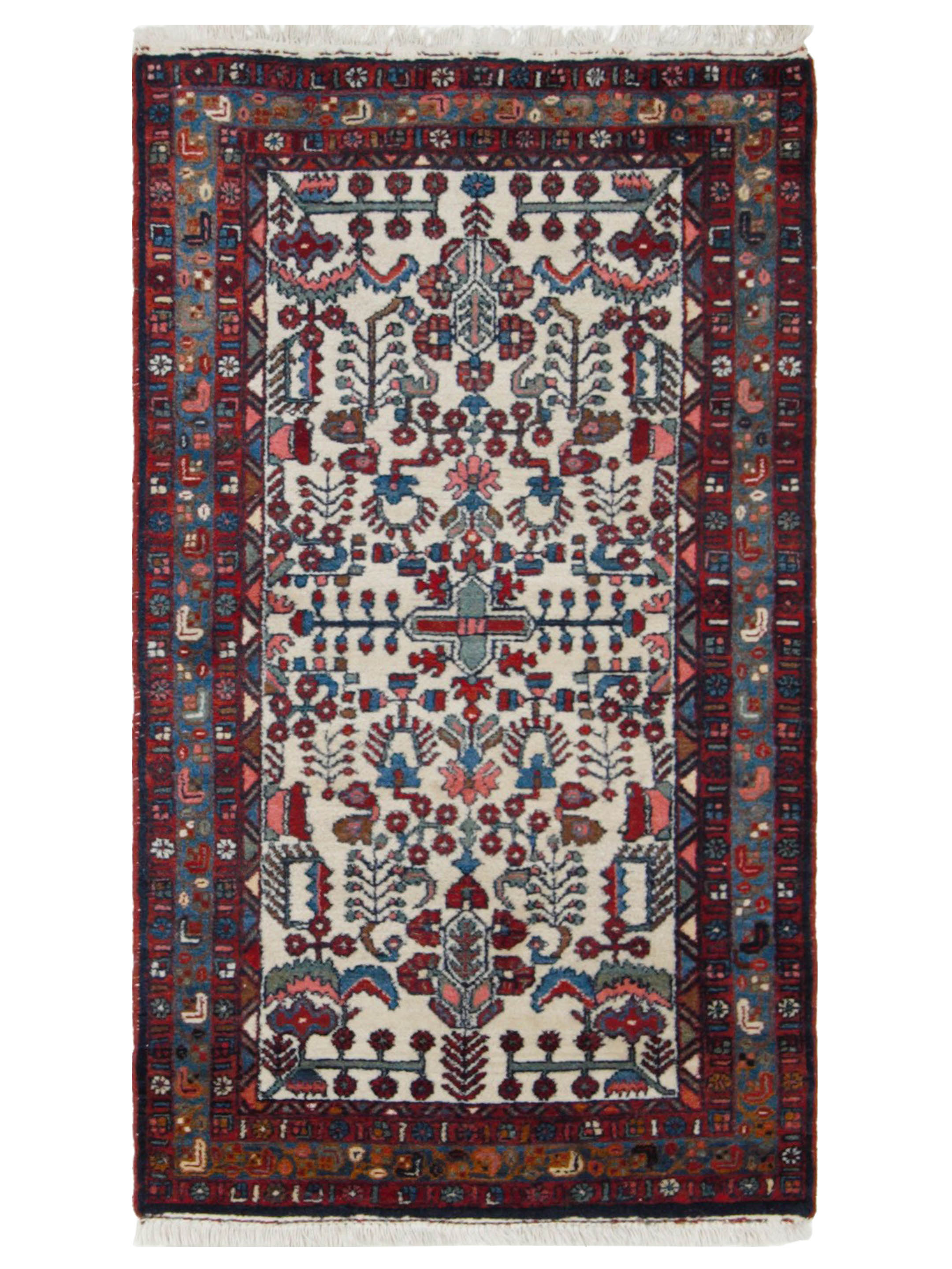 Hamadan Hand Knotted Red 3x6