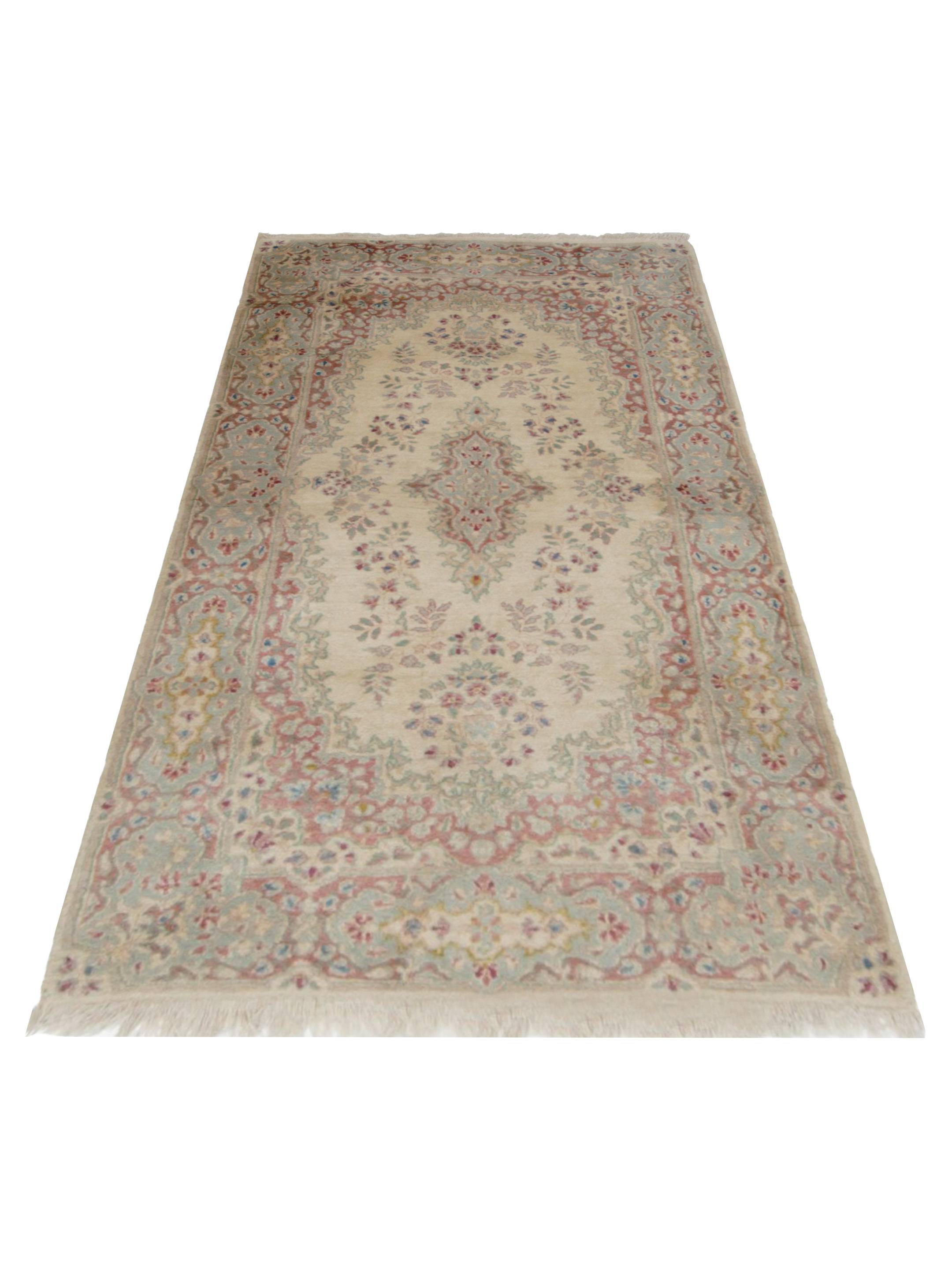 Kerman Hand Knotted Ivory 4x7 - Image 2 of 5