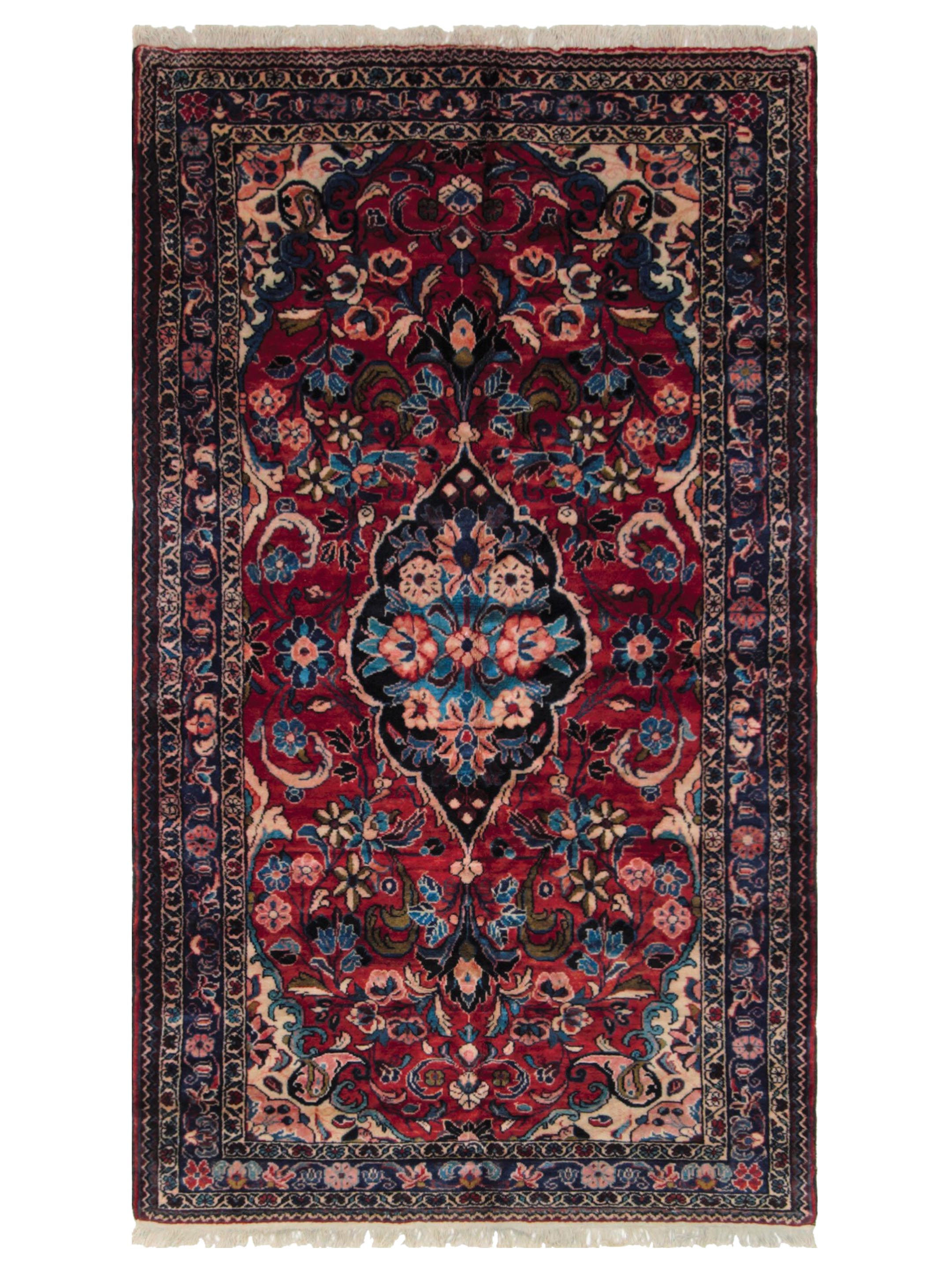 Lilian Hand Knotted Red 5x8