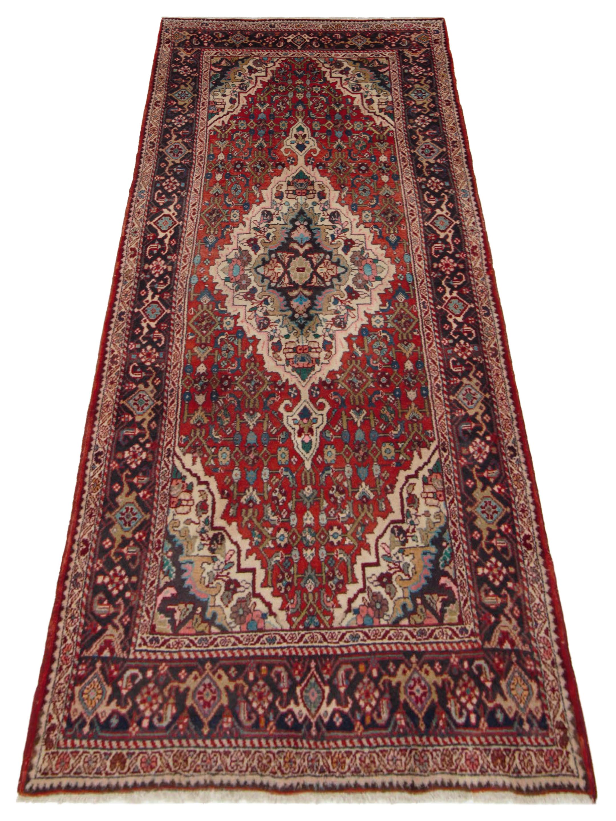 Hamadan Hand Knotted Ivory 5x10 - Image 2 of 5
