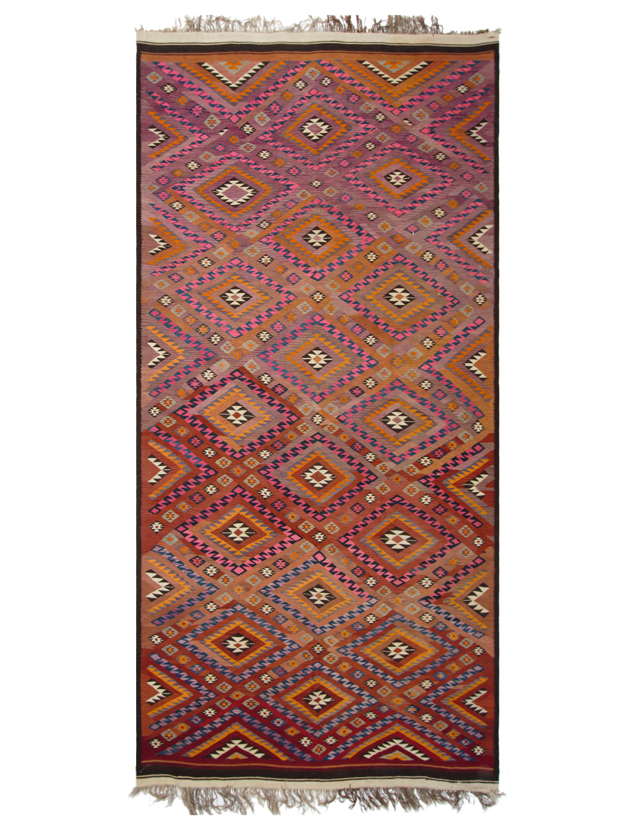 Kilim Hand Woven Rust 8x17
