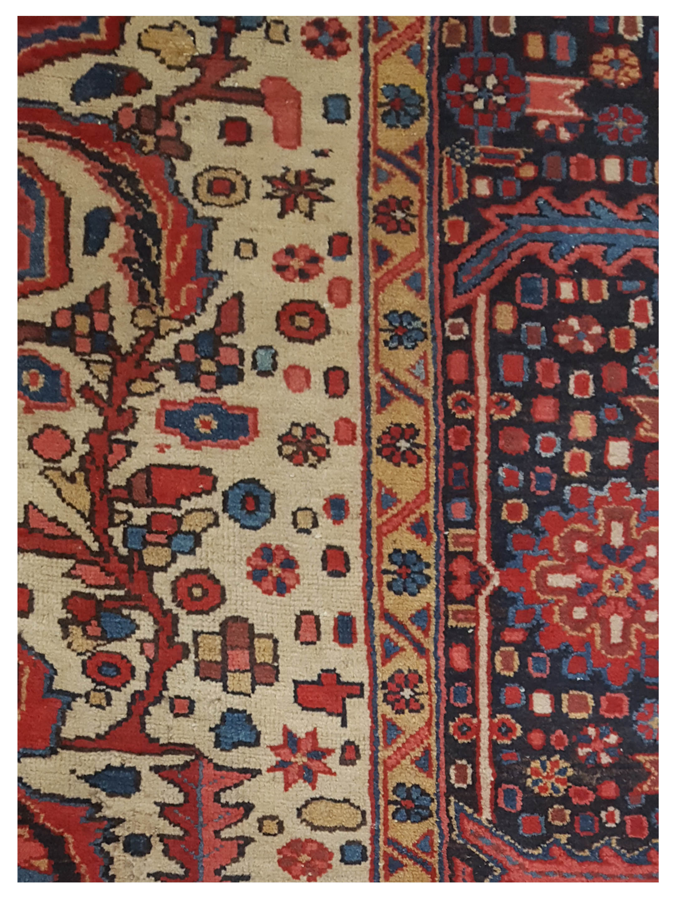 Heriz Hand Knotted Red 9x13 - Image 3 of 5