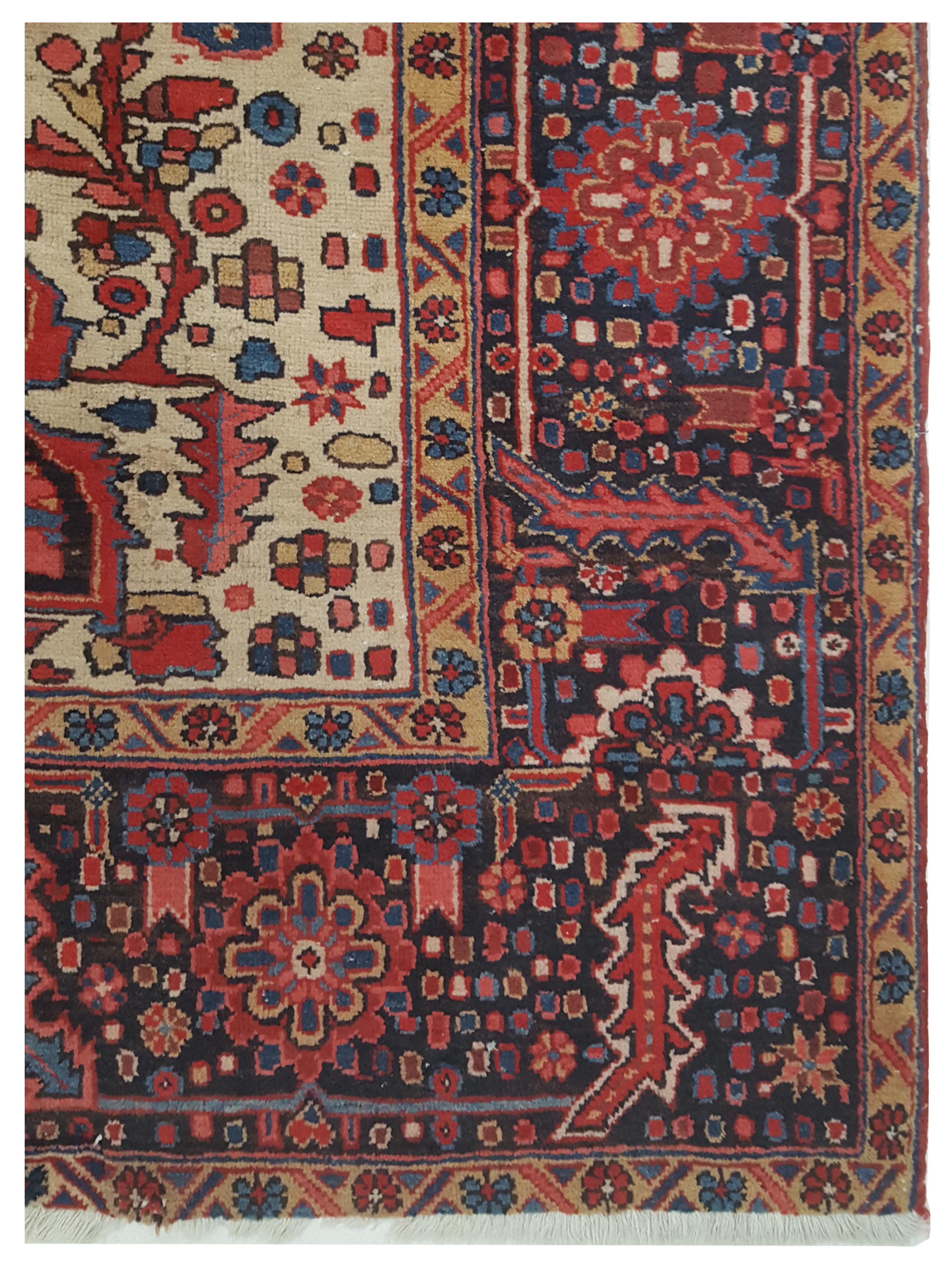 Heriz Hand Knotted Red 9x13 - Image 4 of 5
