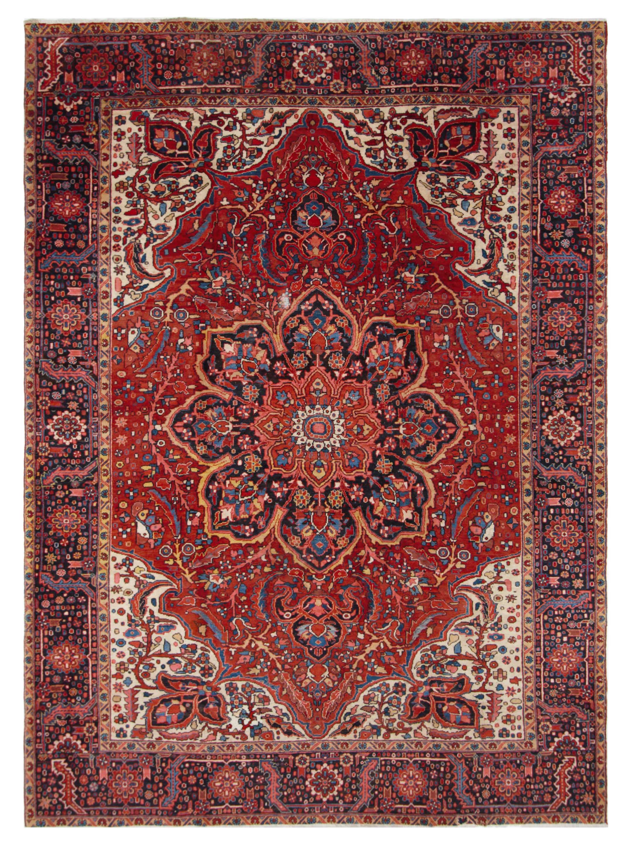 Heriz Hand Knotted Red 9x13