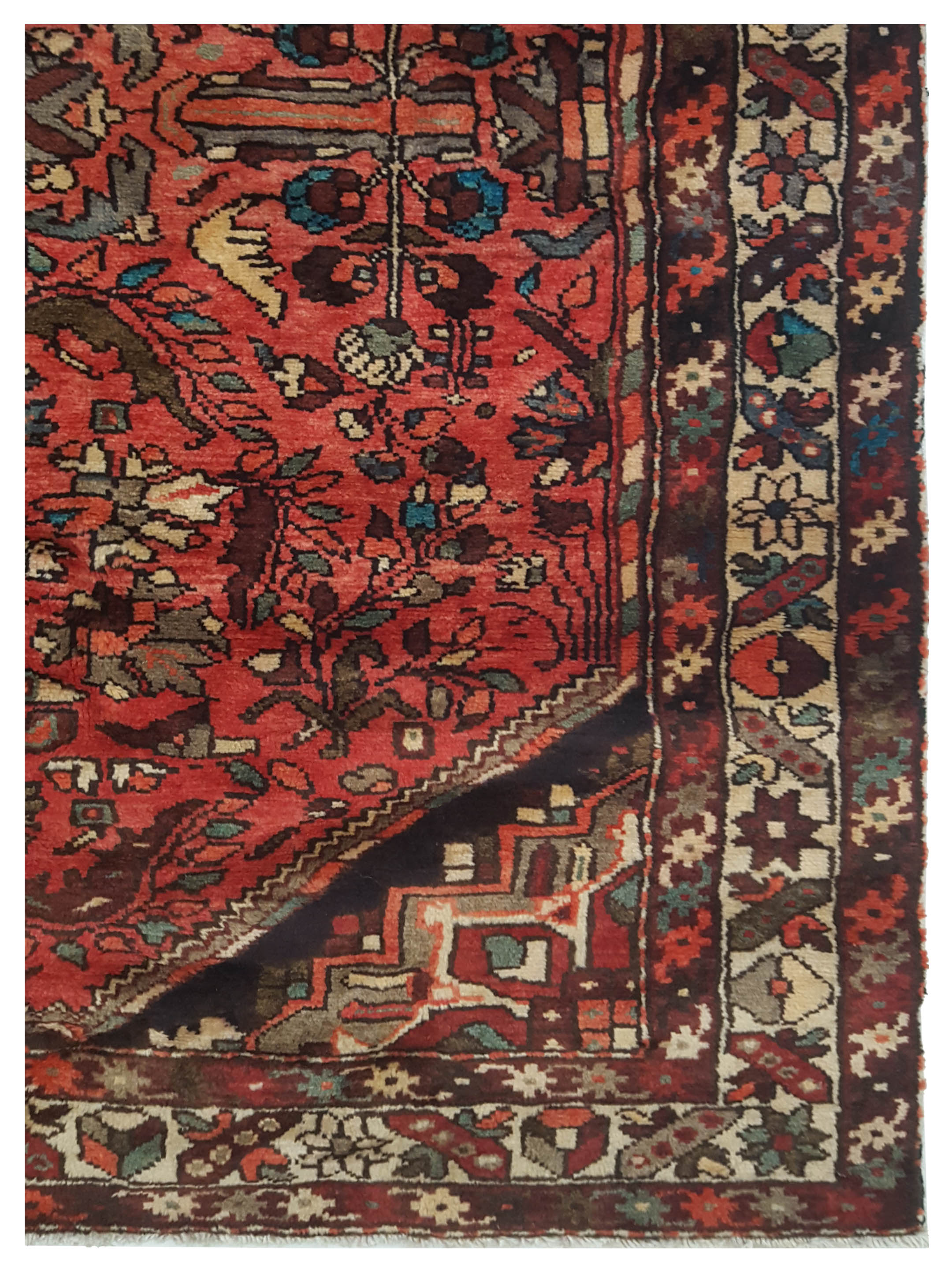 Hamadan Hand Knotted Rust 5x10 - Image 4 of 5