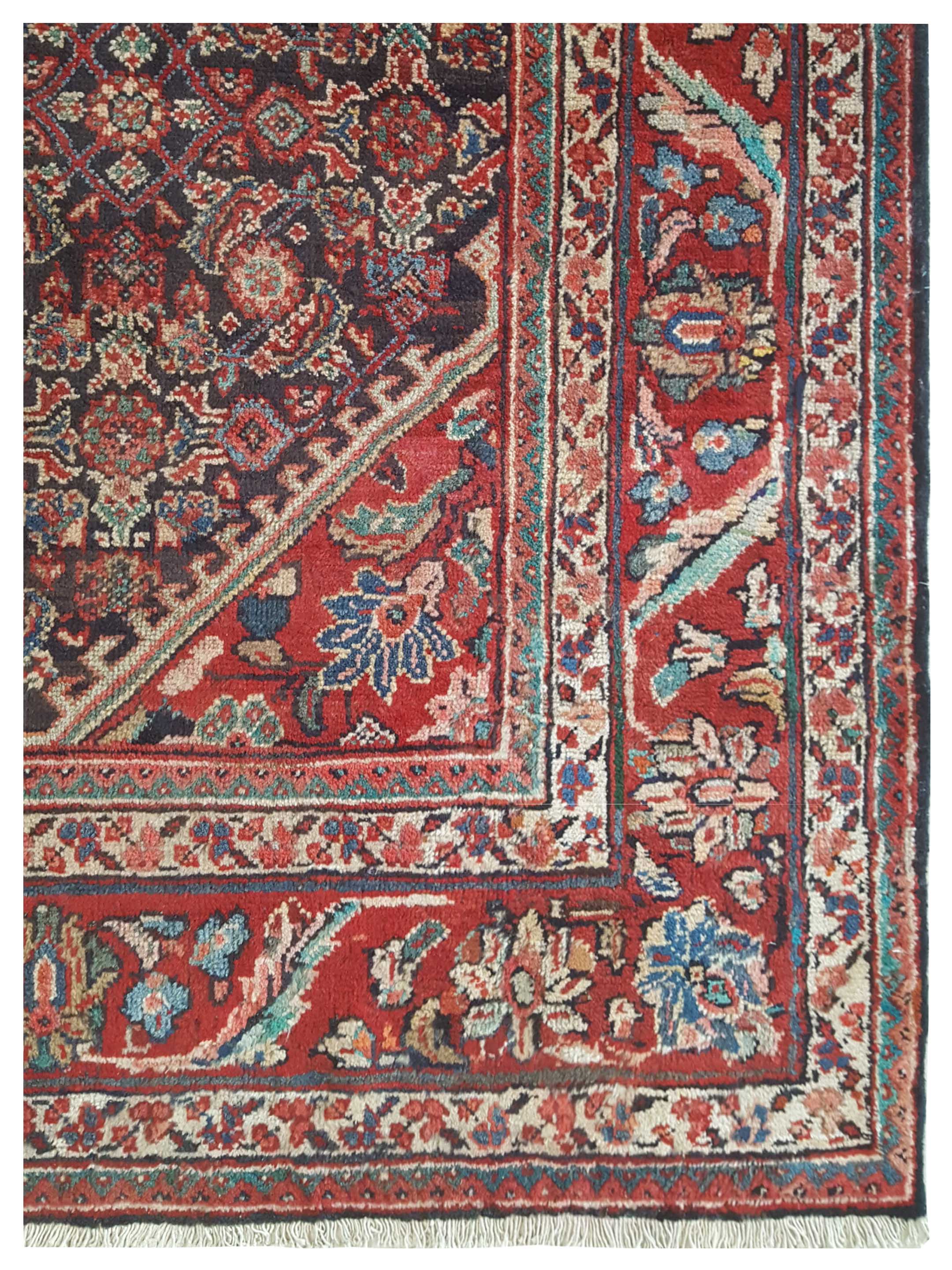Mahal Hand Knotted Blue 9x13 - Image 4 of 5